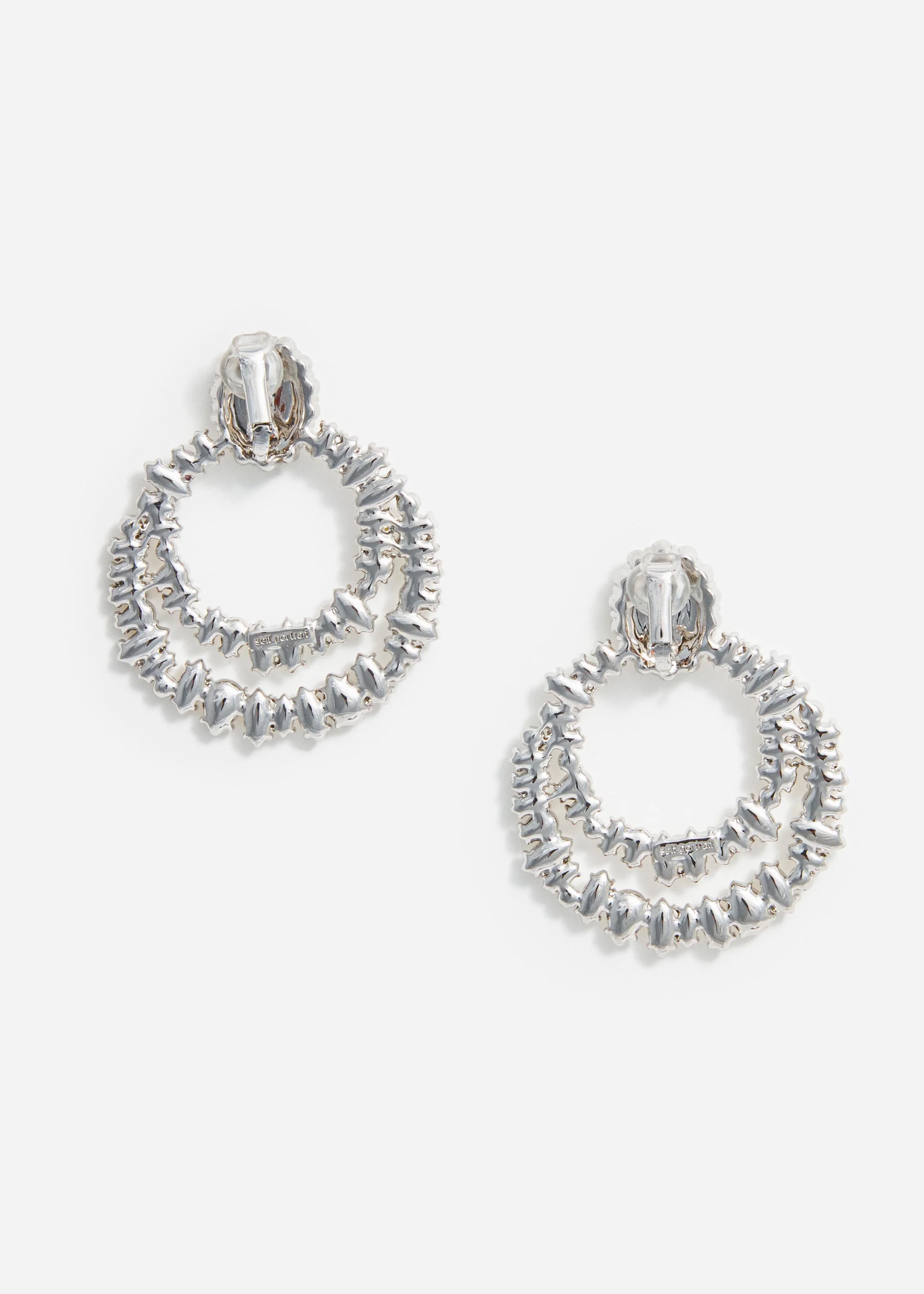 Crystal Double Hoop Earrings - Image 3