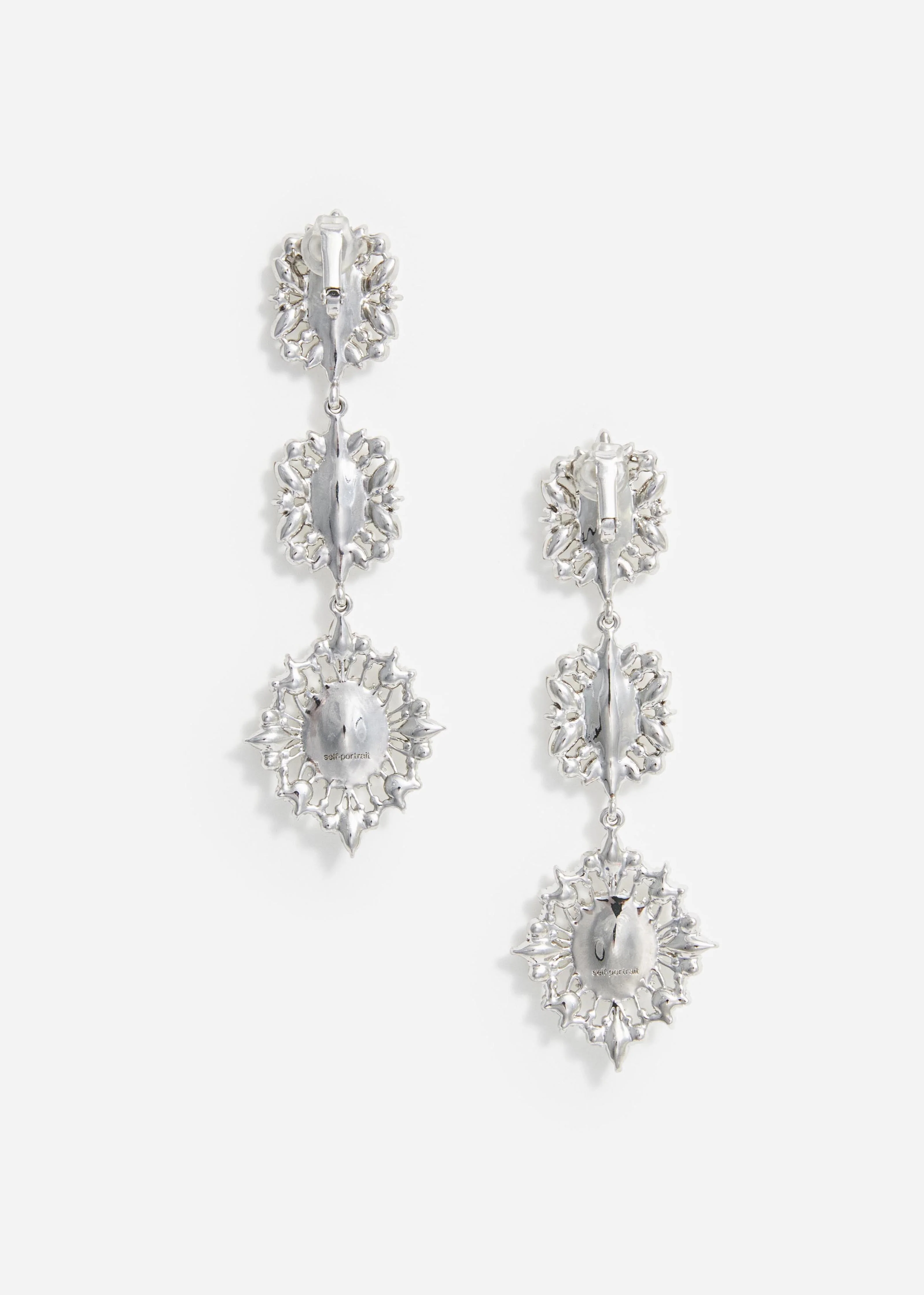 Crystal Tiered Earrings - Image 3