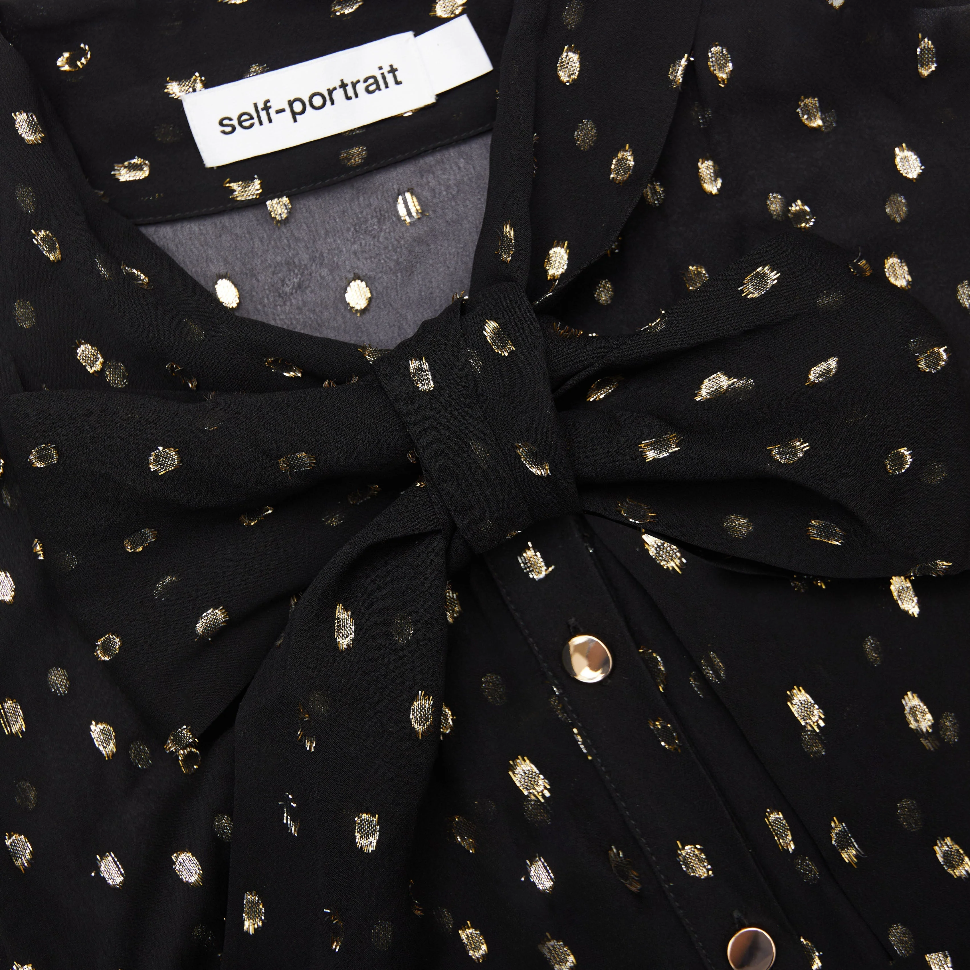 Black And Gold Tie Neck Maxi Dress - Image 5