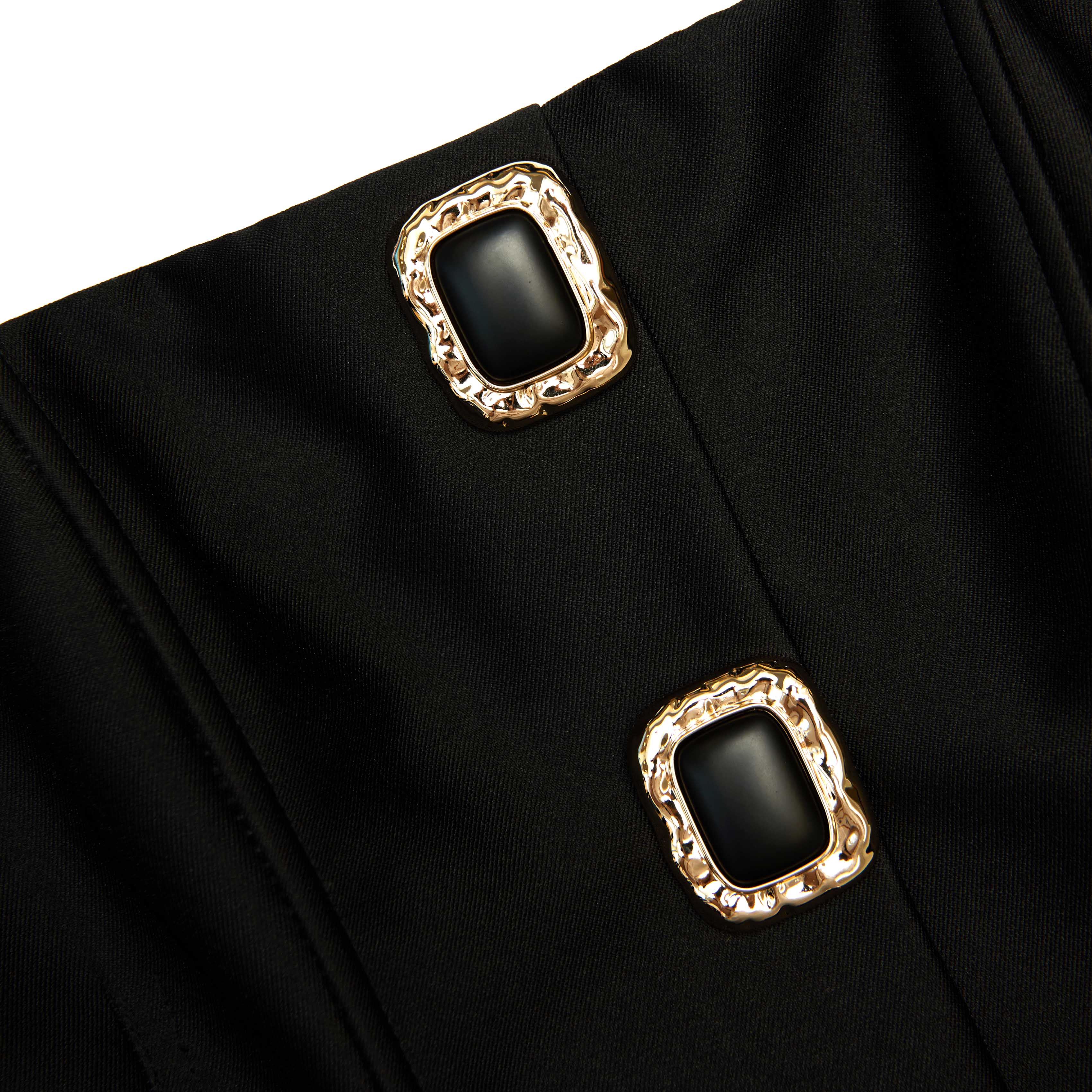 Black Taffeta Bandeau Jumpsuit - Image 5
