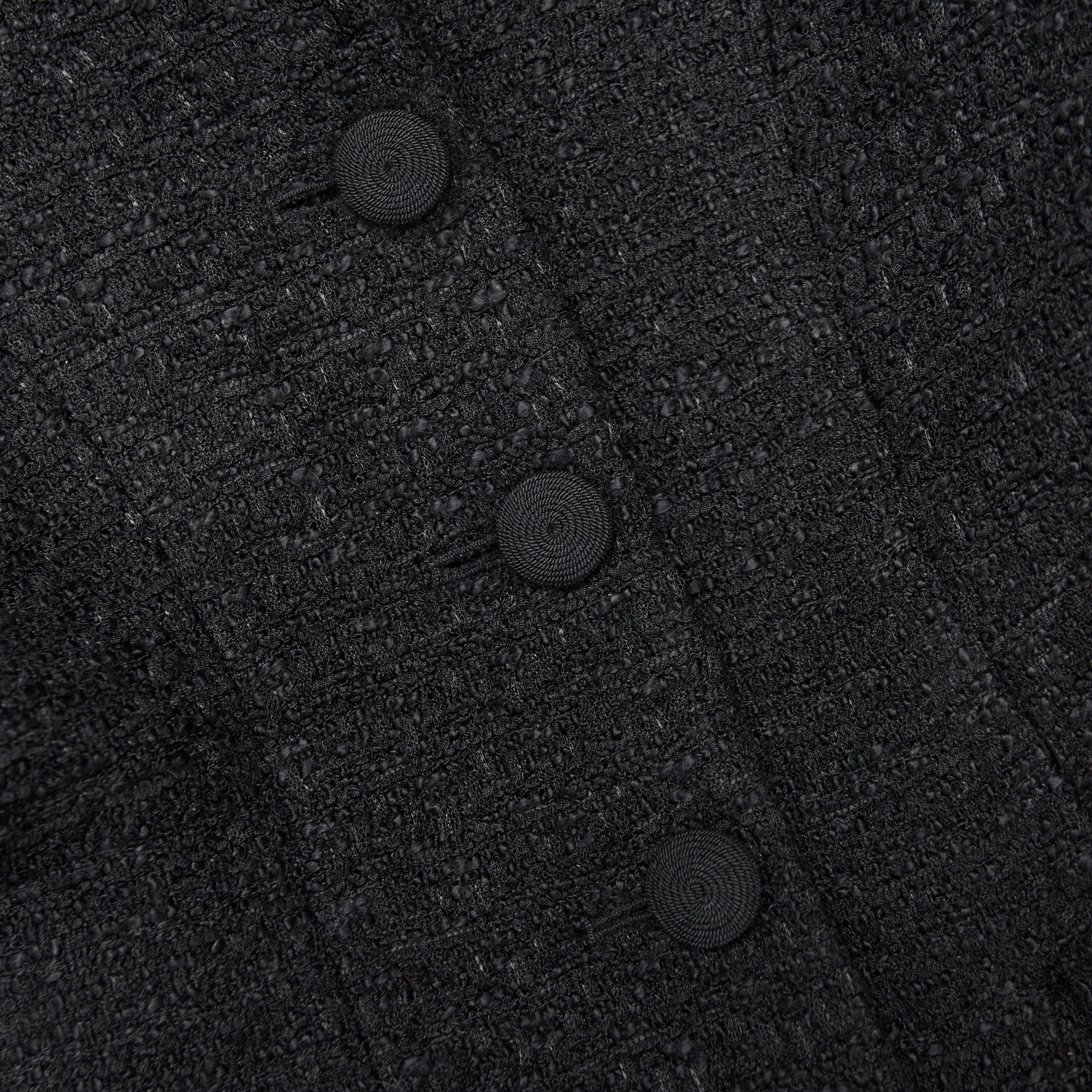 Black Tailored Boucle Maxi Dress - Image 5