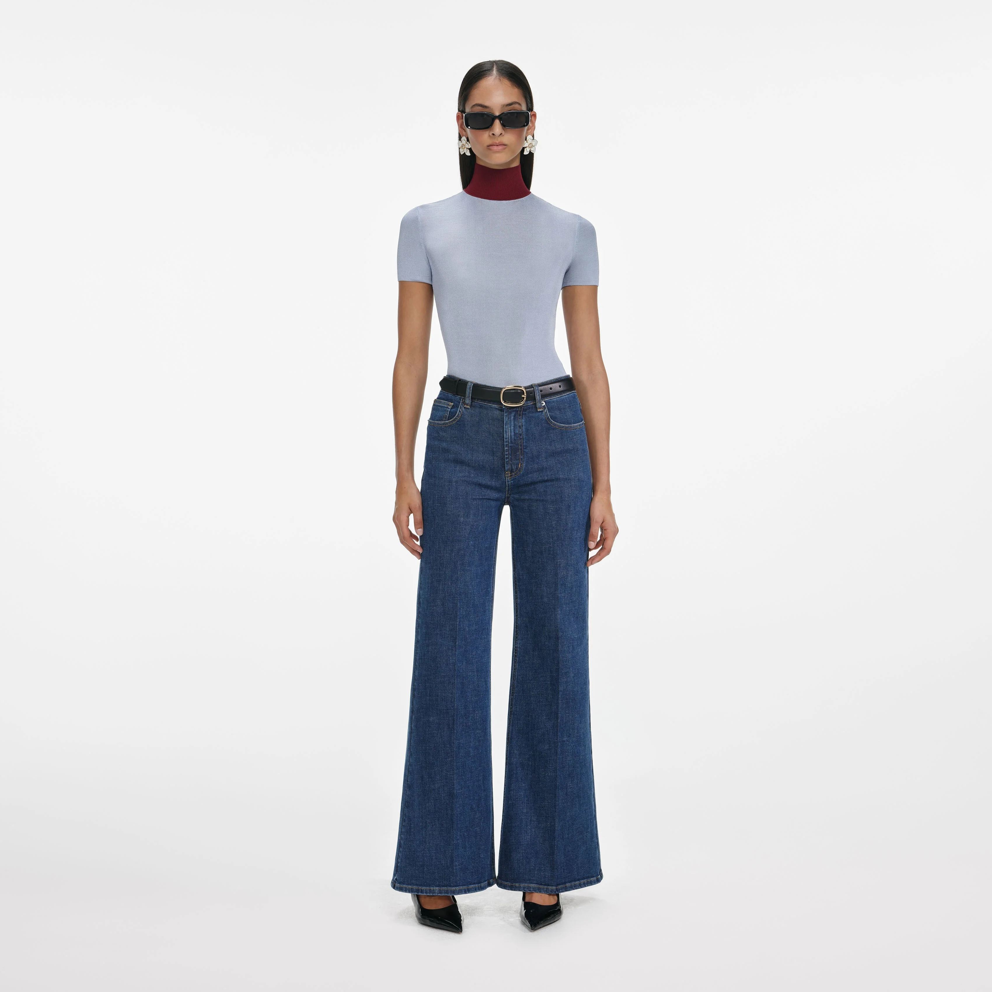 Blue Flared Jeans
