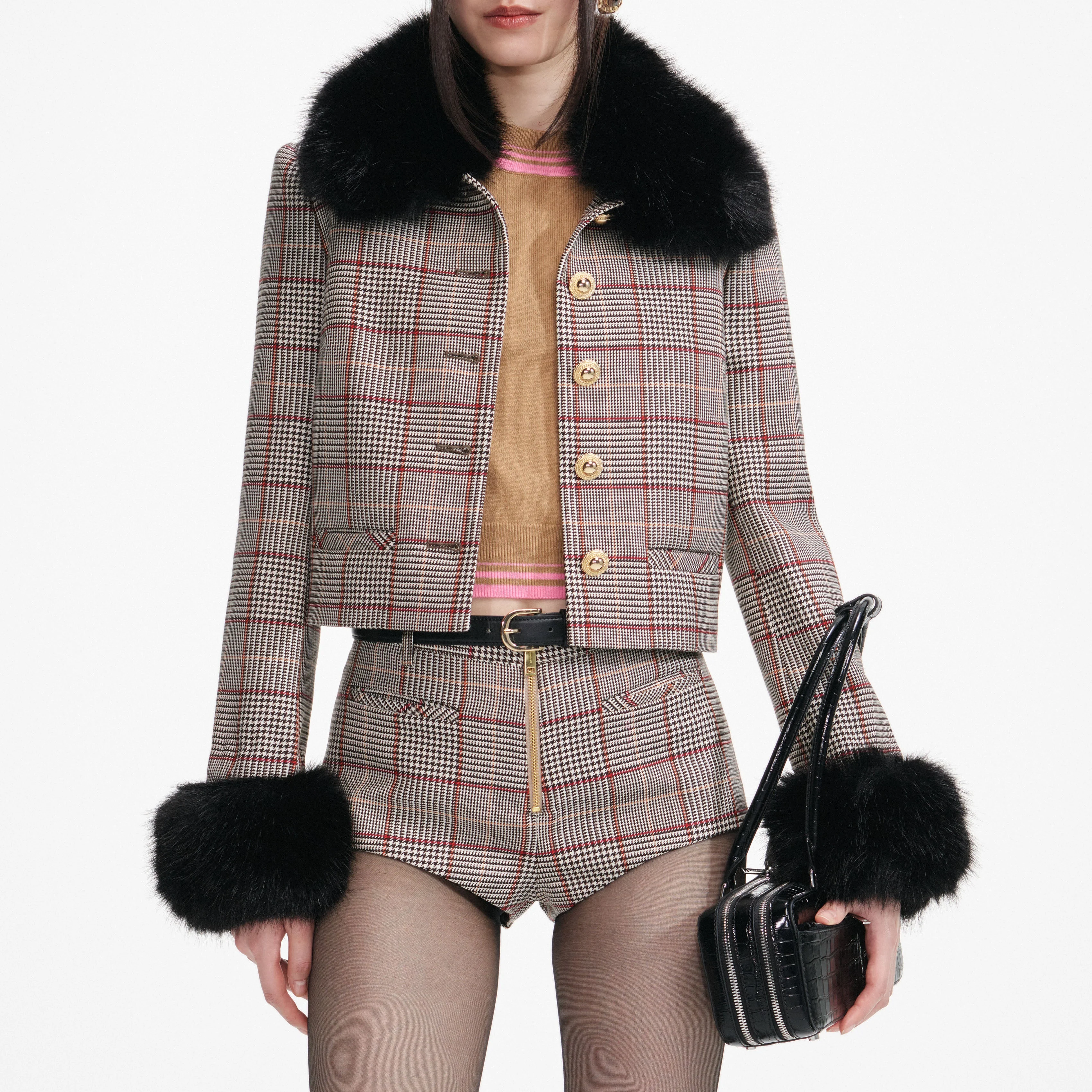 Brown Check Shorts - Image 4