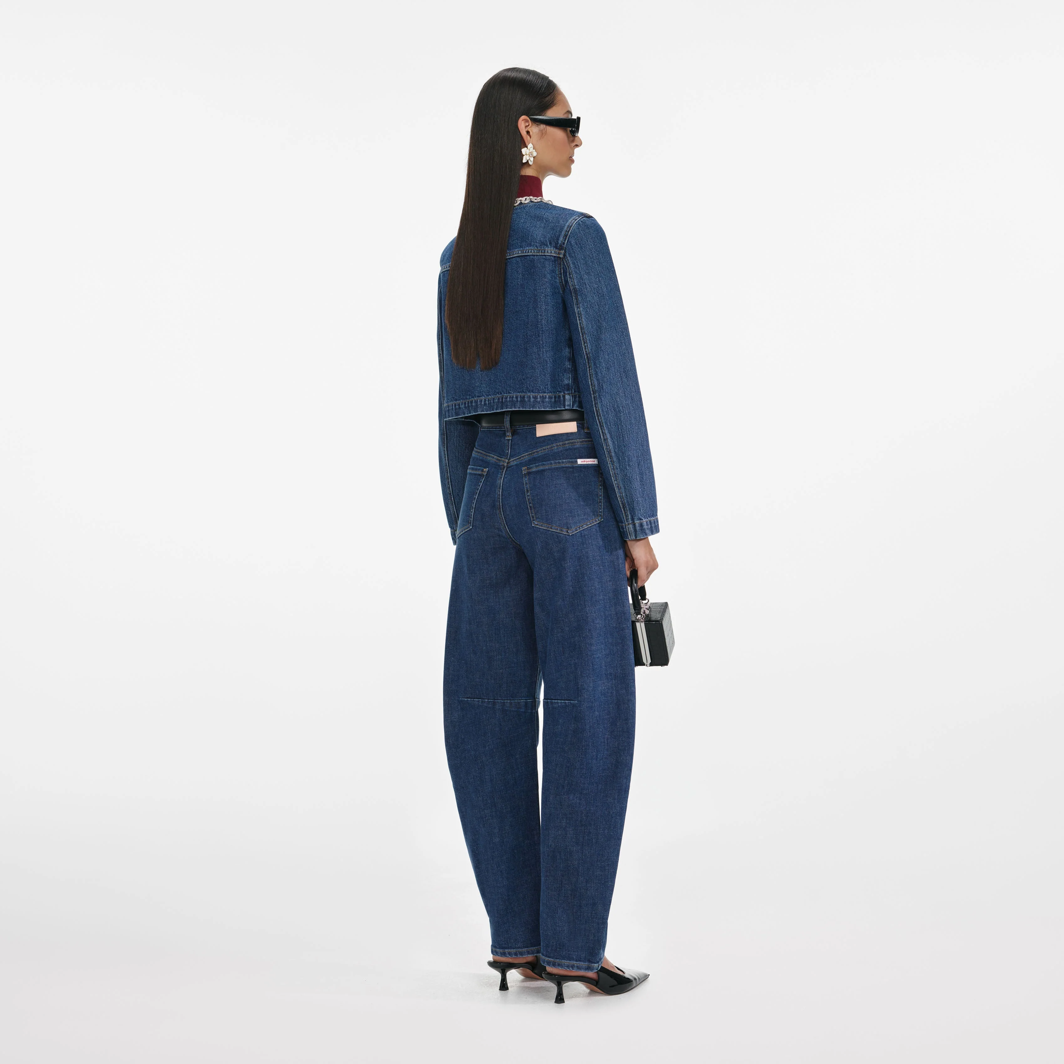 Crystal Trim Denim Jacket - Image 3