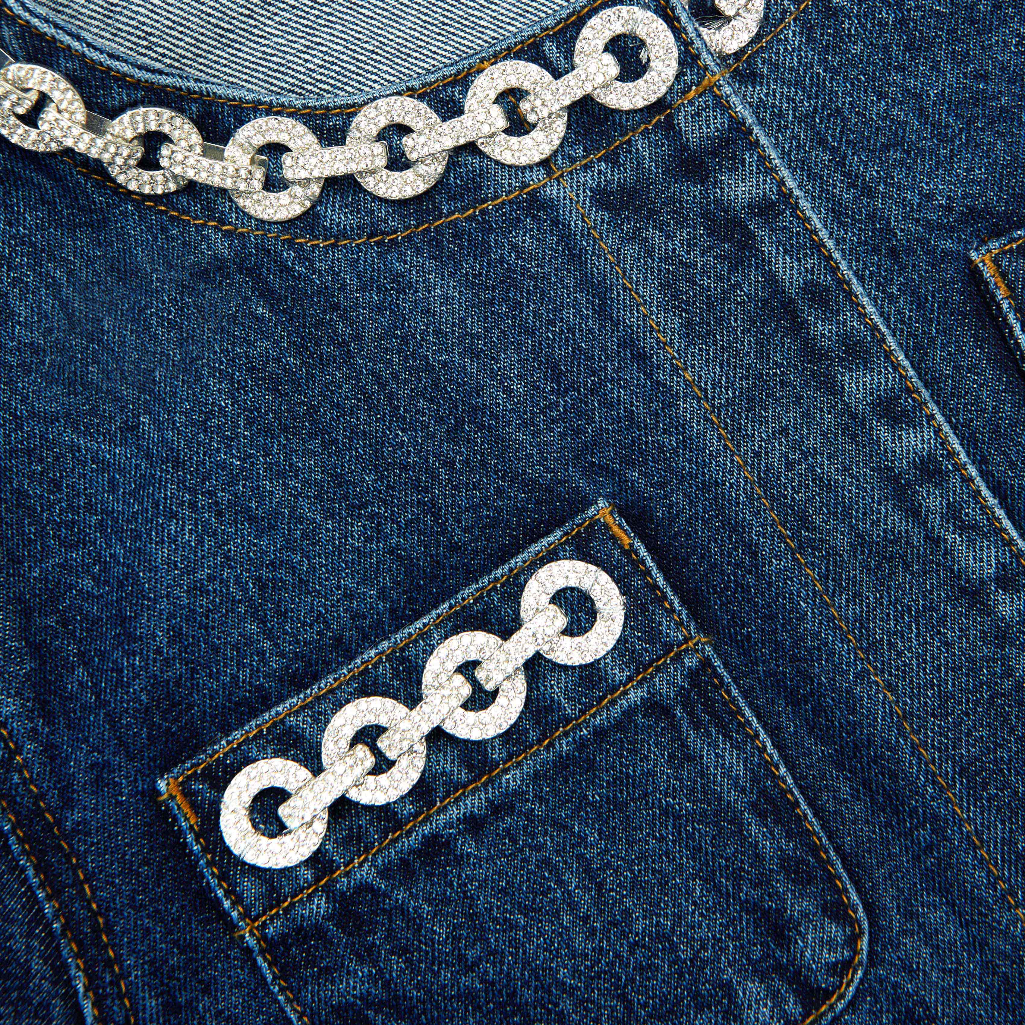 Crystal Trim Denim Jacket - Image 5