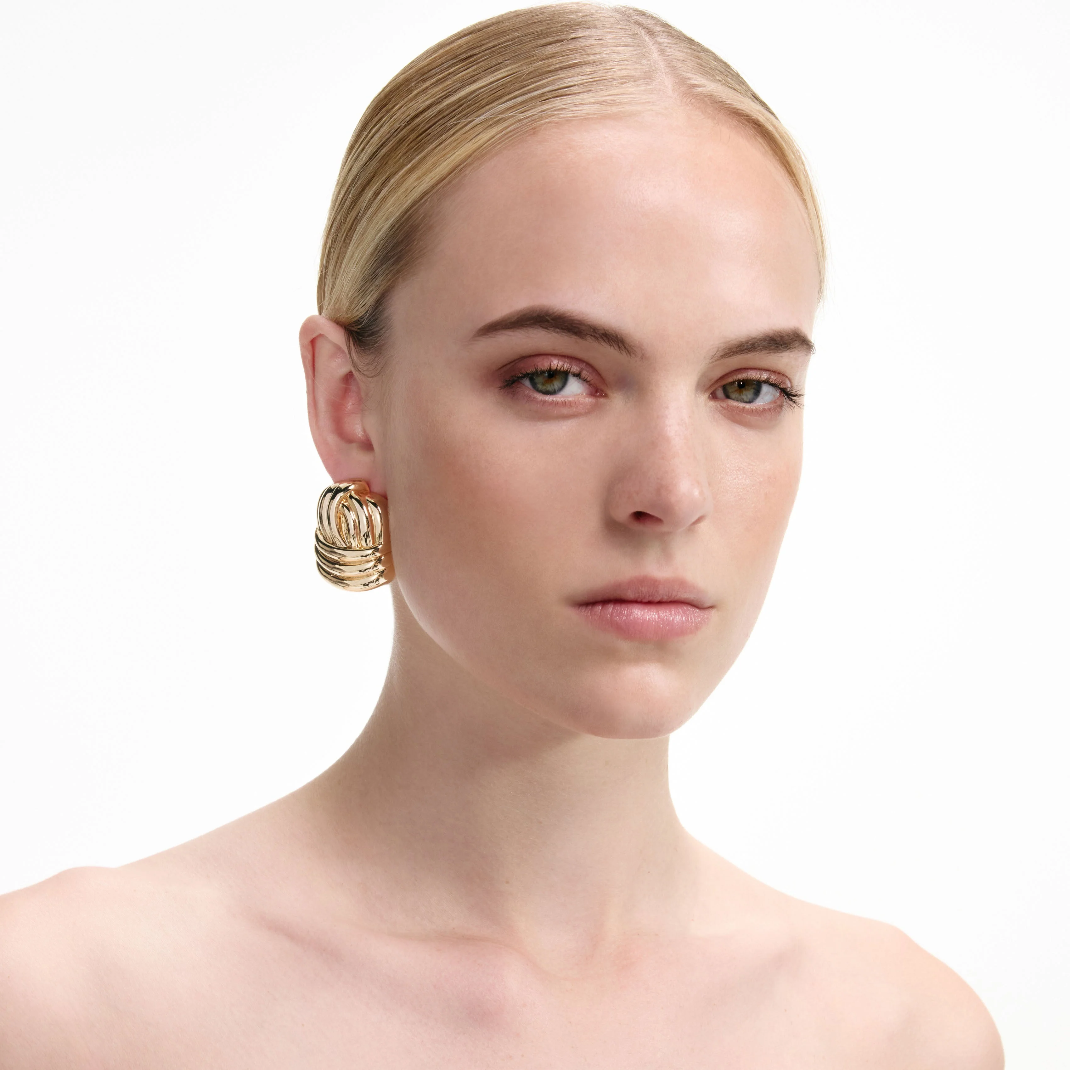 Gold Knot Earrings - Image 4