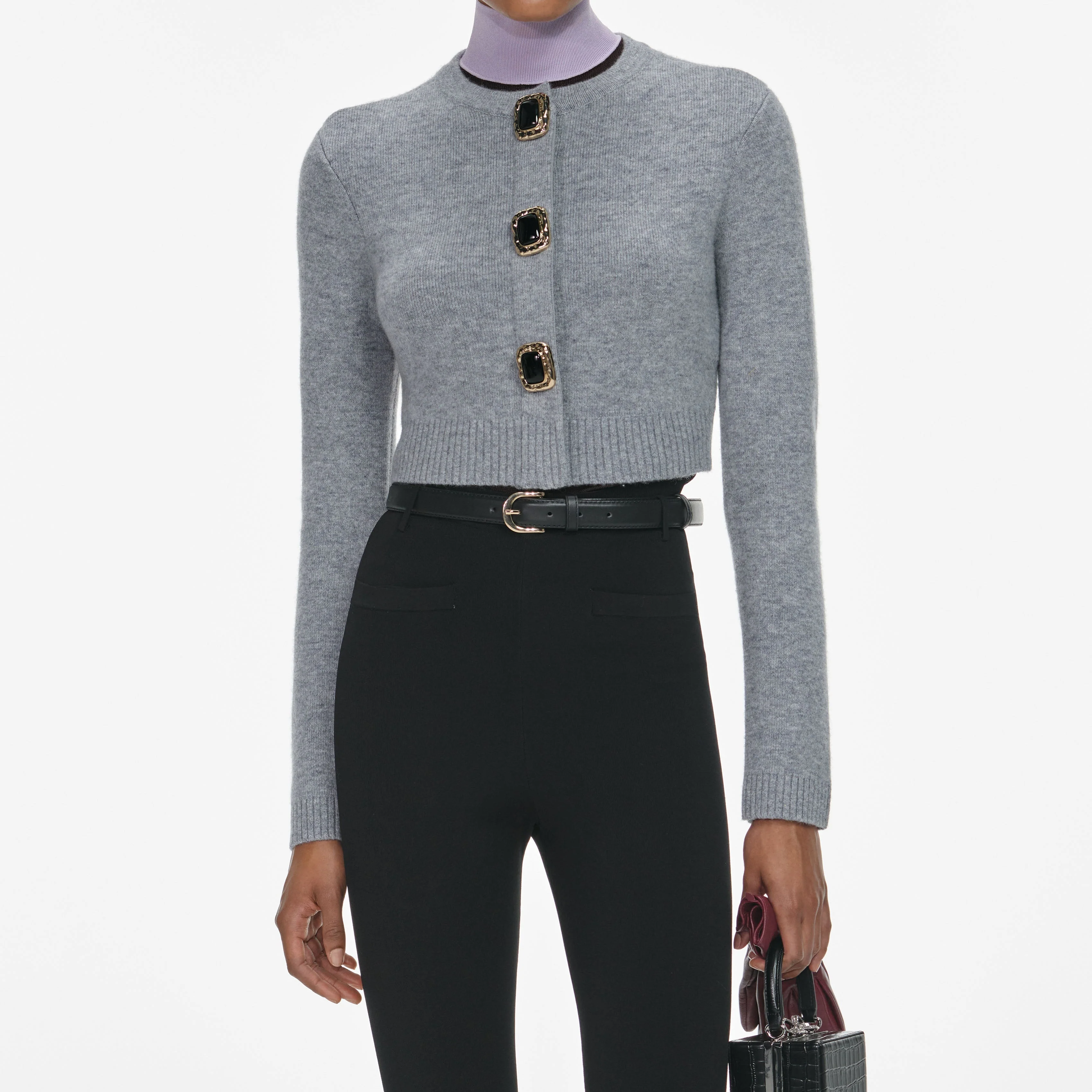 Grey Wool Cardigan - Image 4