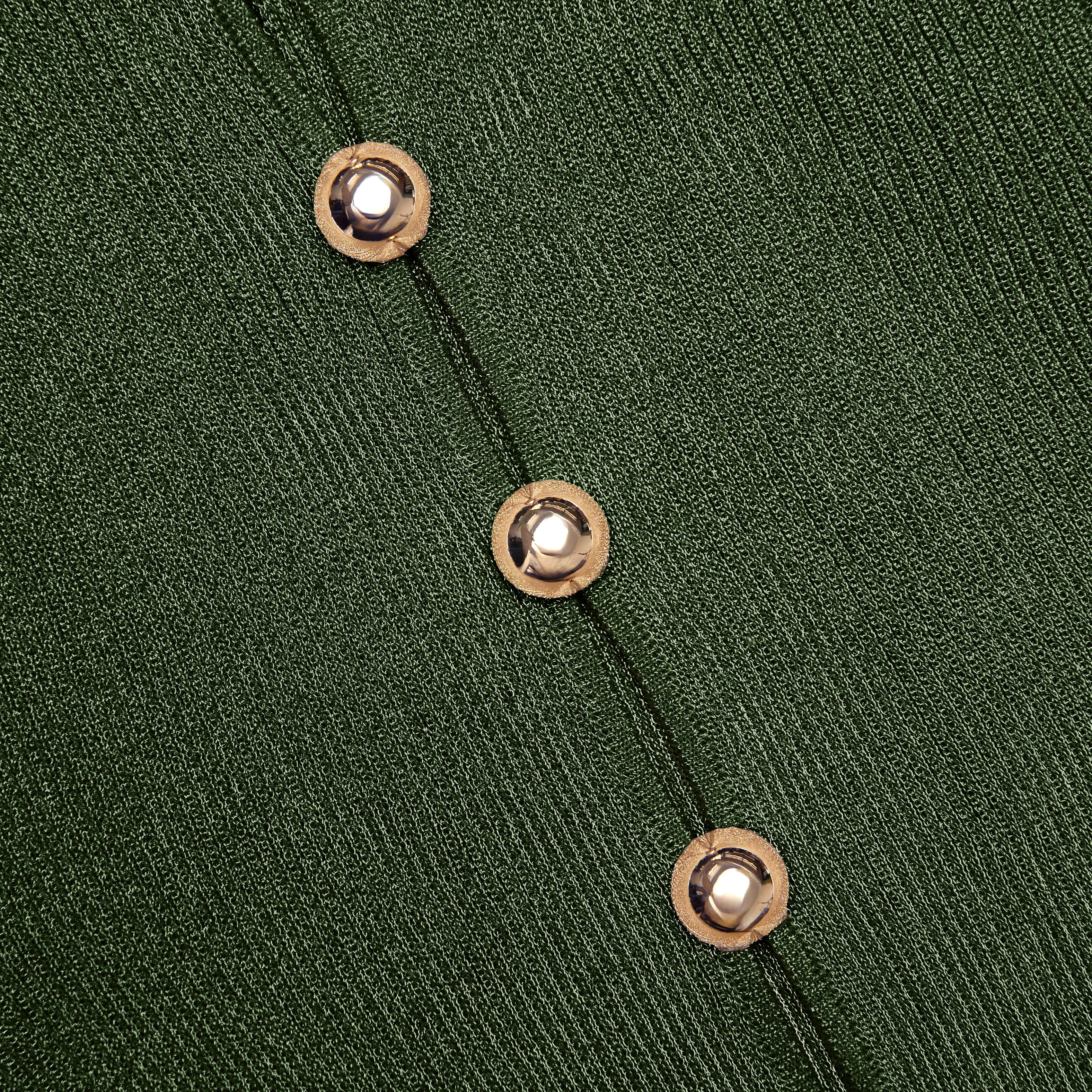 Khaki Lurex Knit Maxi Dress - Image 5