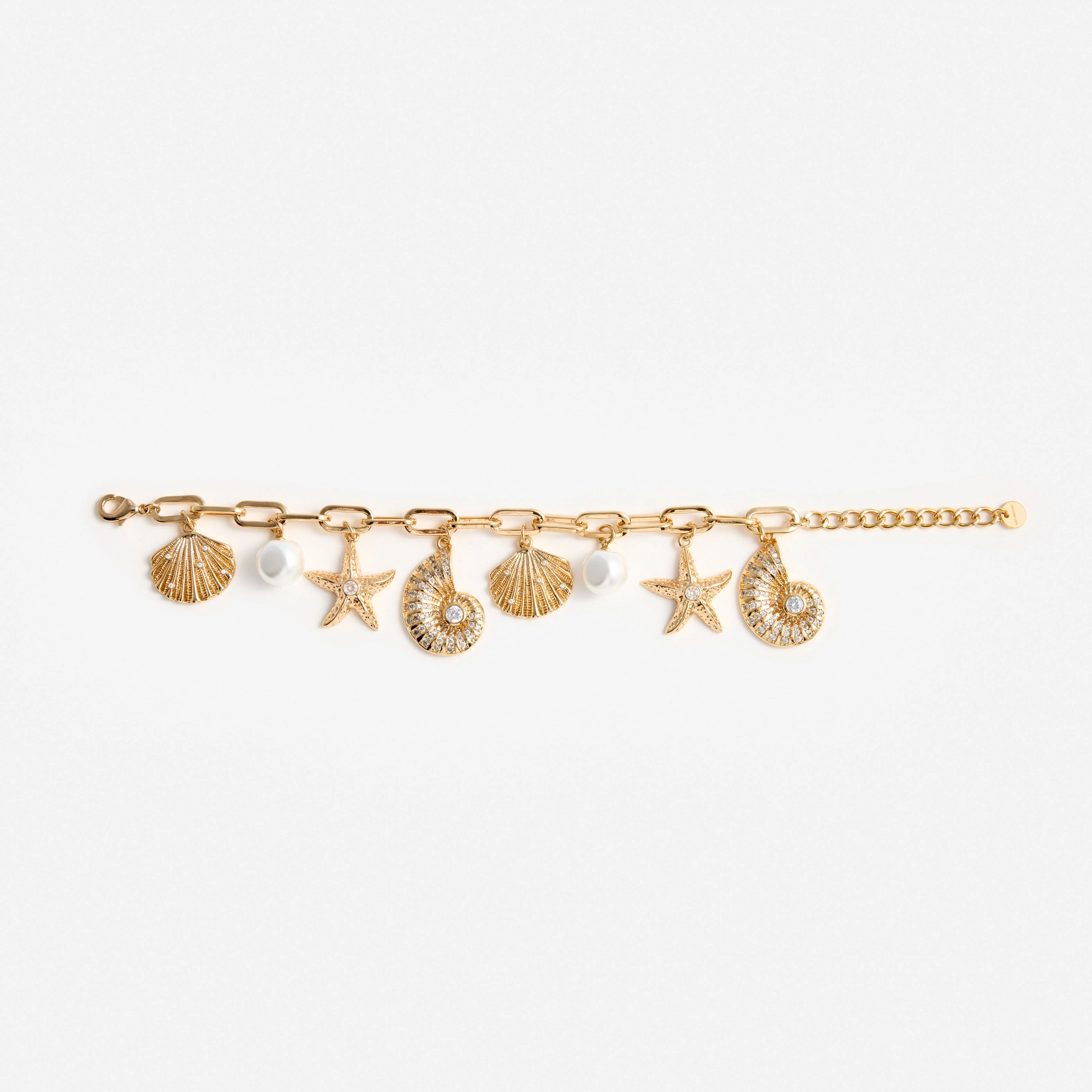 Gold Multi Charm Bracelet - Image 4