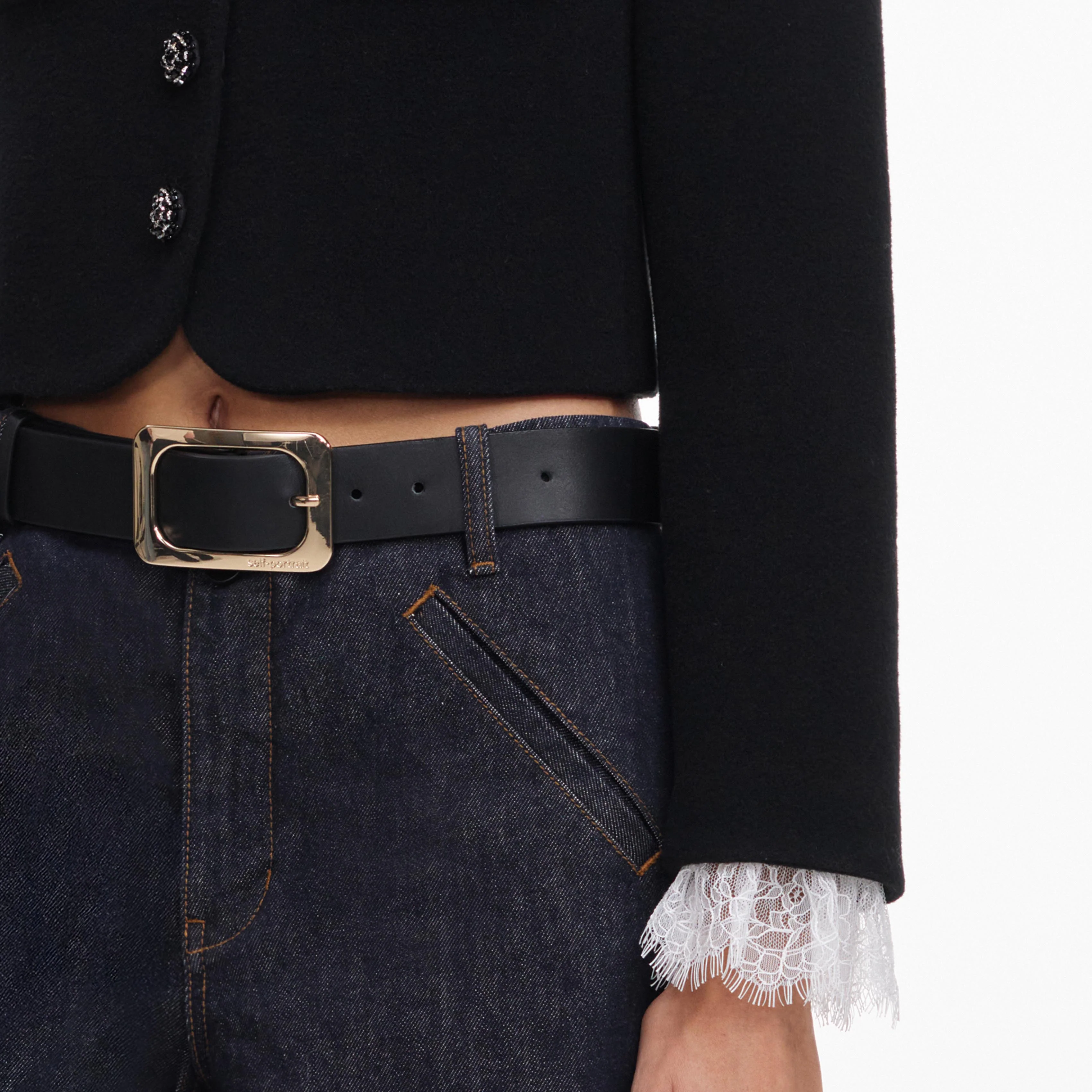 Black Button Down Jacket - Image 5