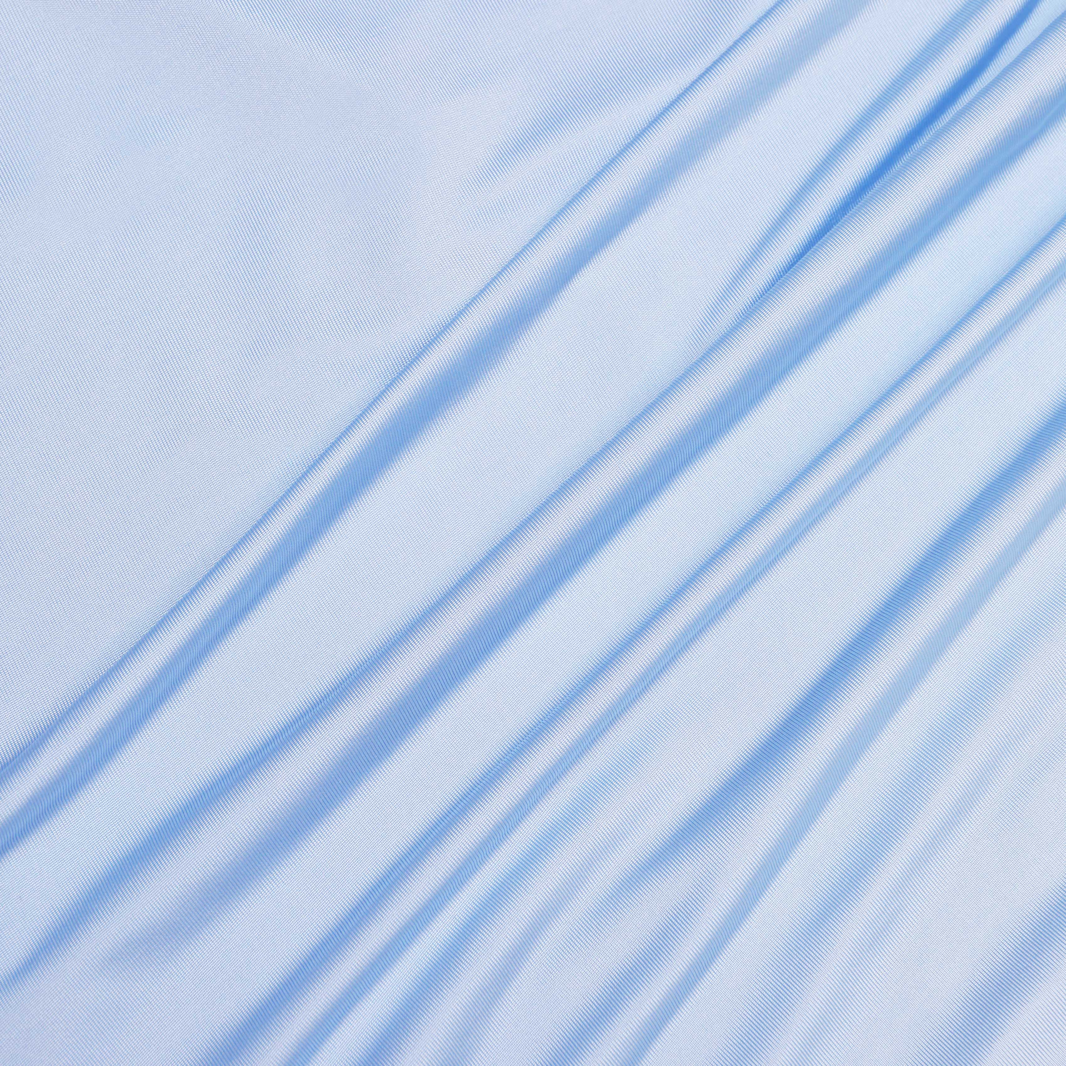 Blue Jersey Draped Maxi Dress - Image 7