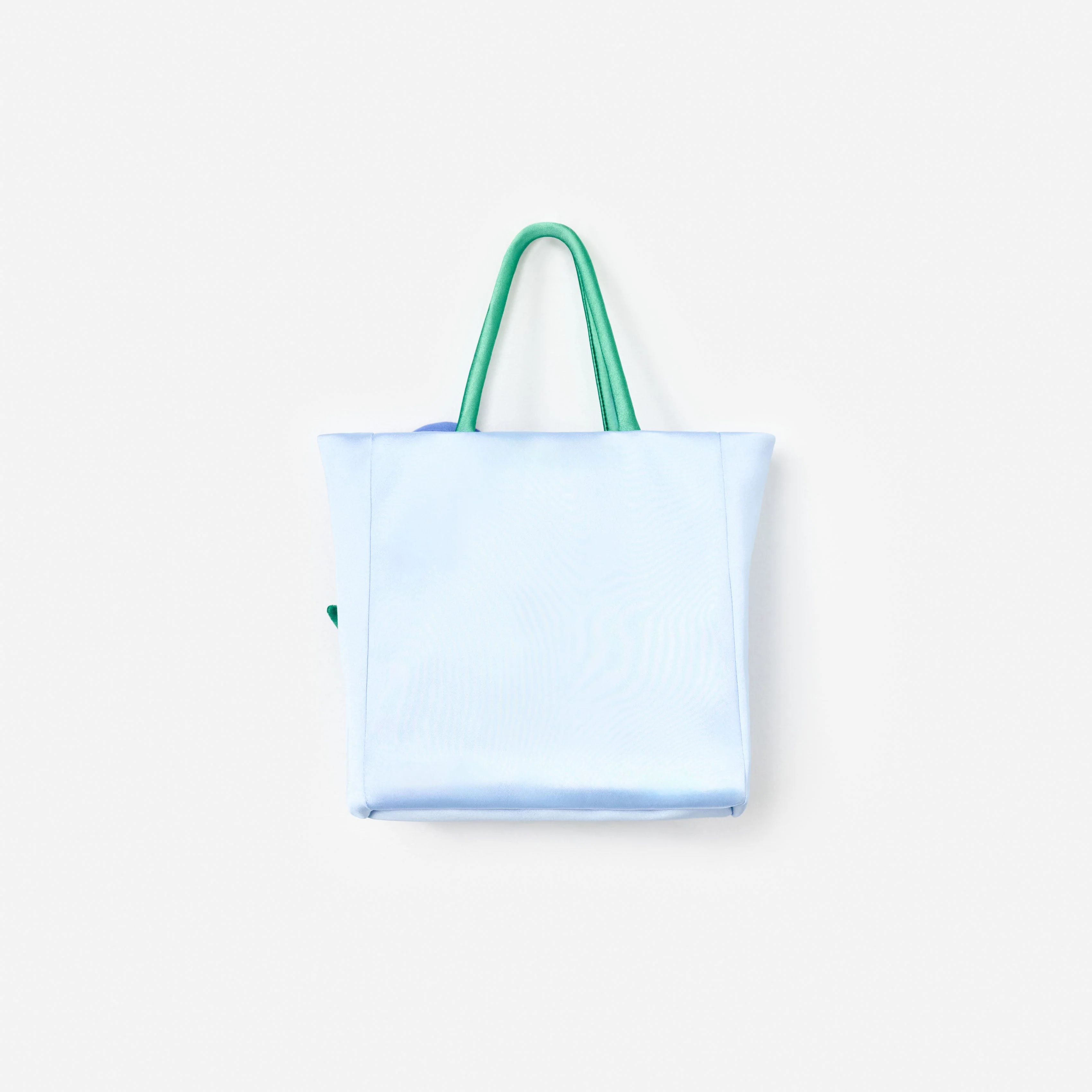 Blue Taffeta 3D Flower Bag - Image 2