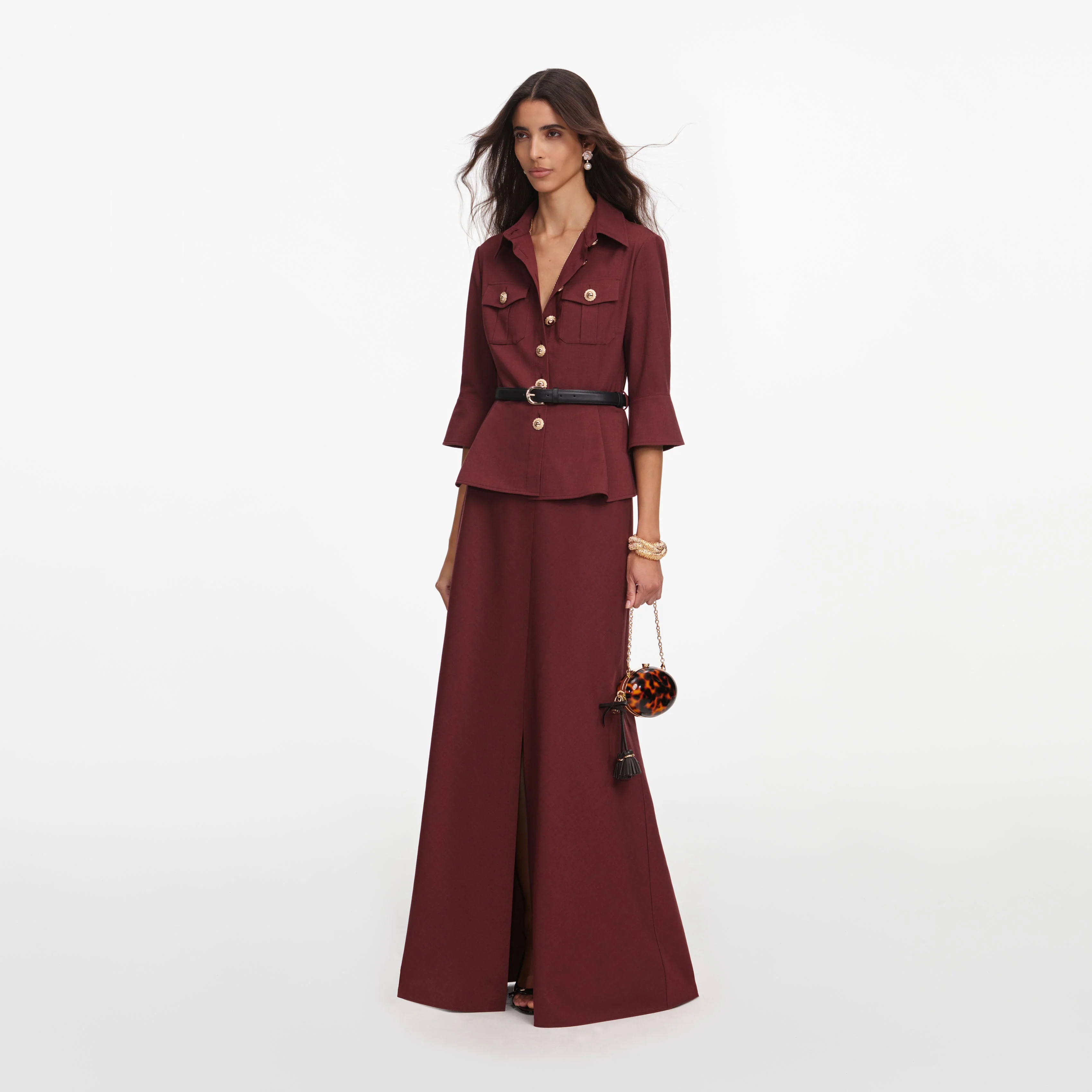 Brown Twill Maxi Dress - Image 2
