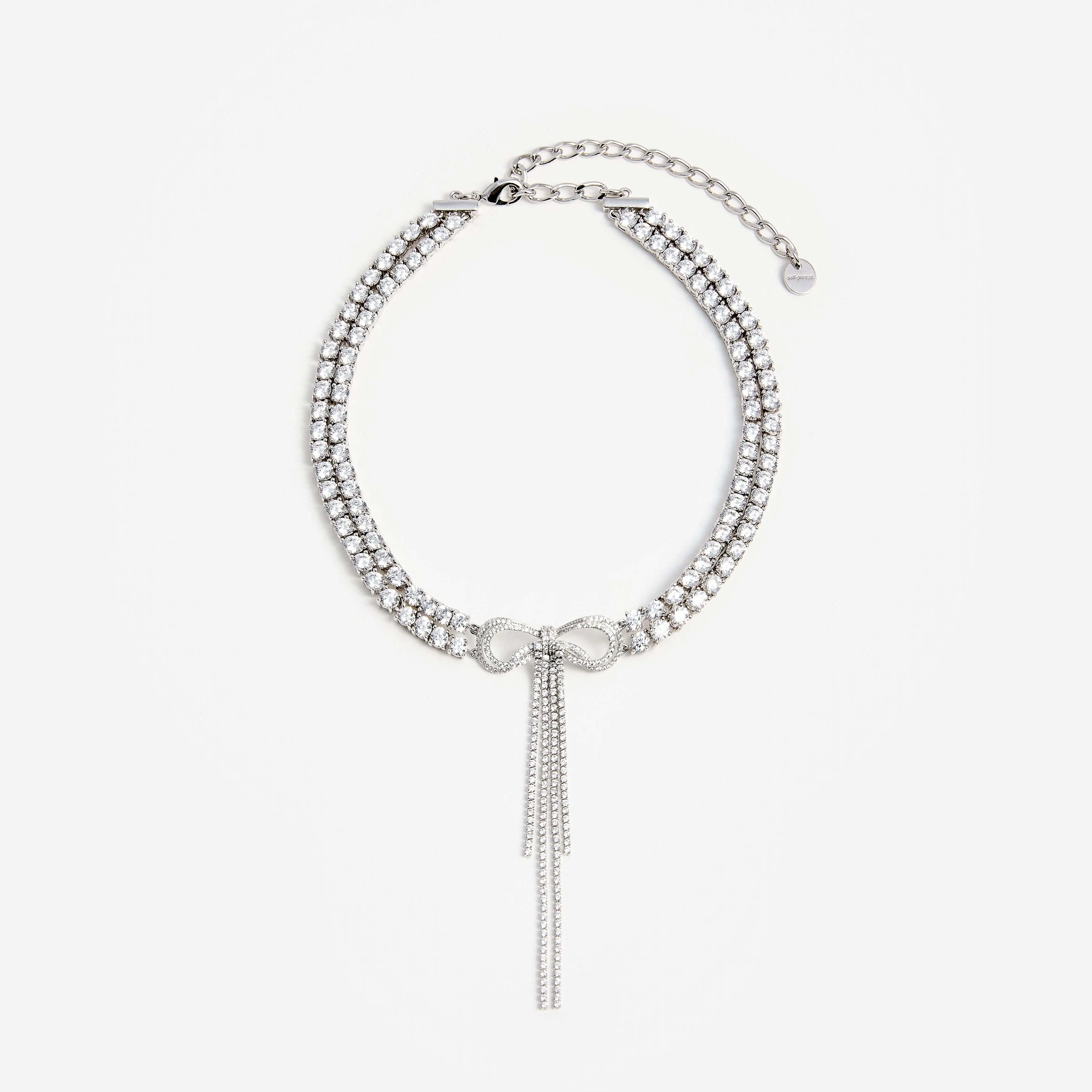 Double Crystal Bow Choker