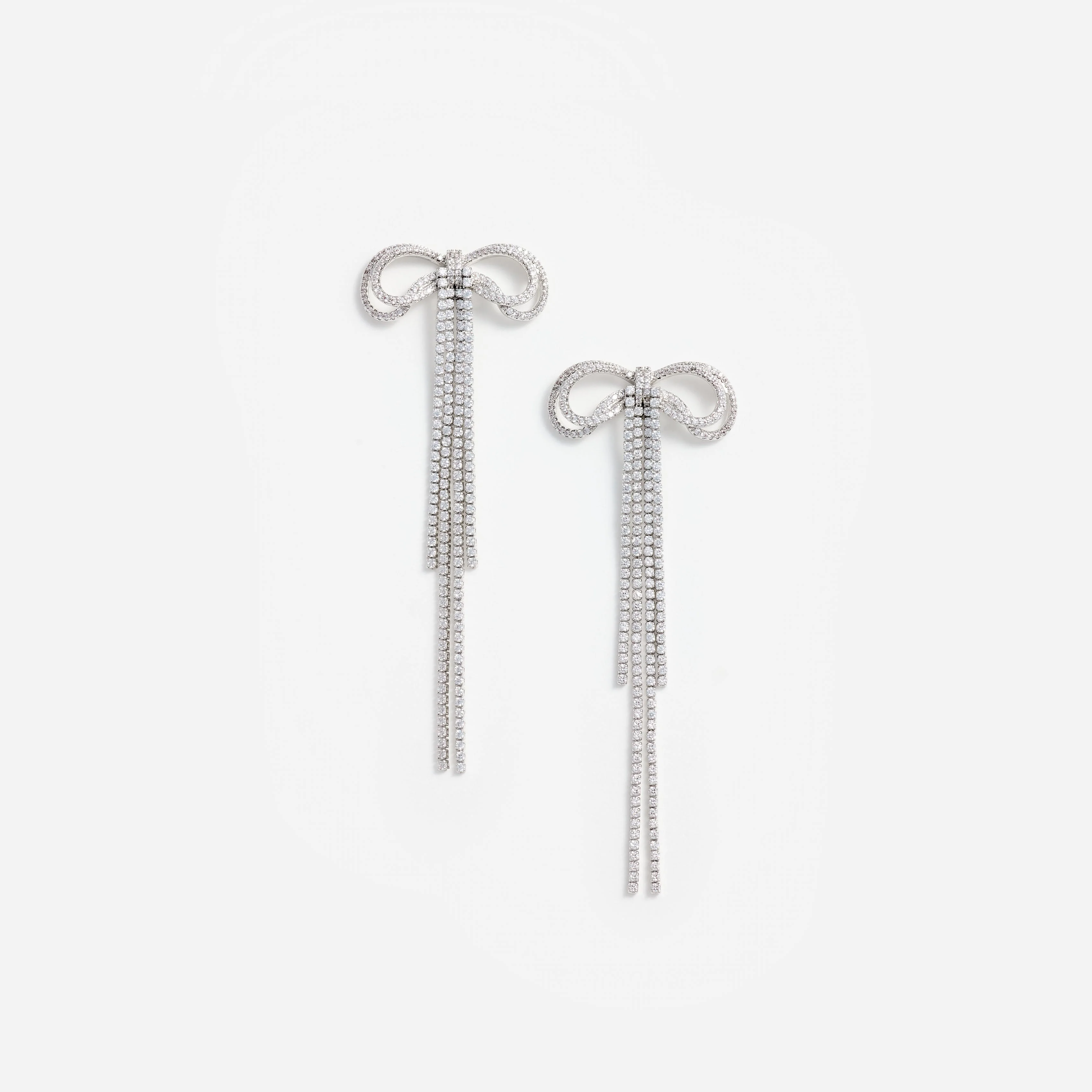 Double Crystal Bow Earrings