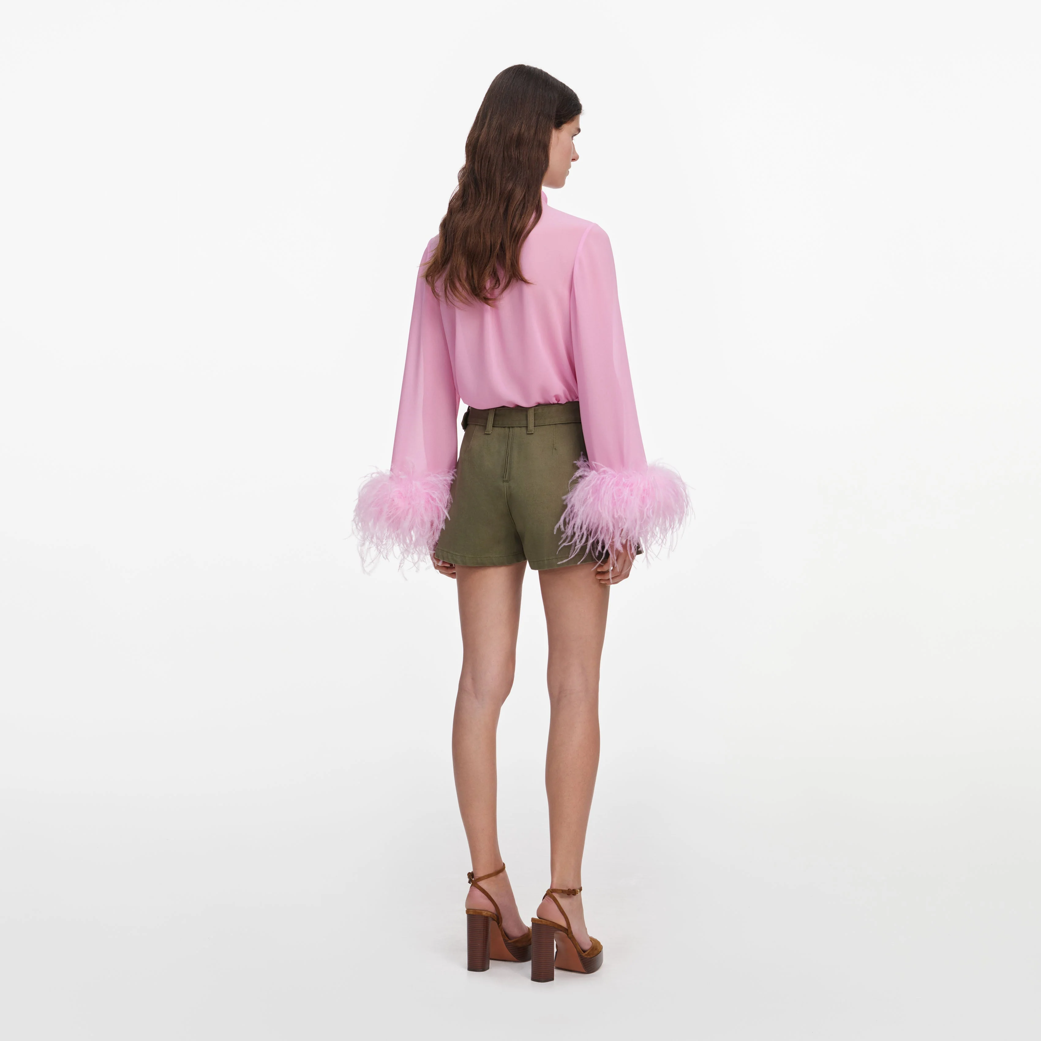 Khaki Denim Utility Skort - Image 3