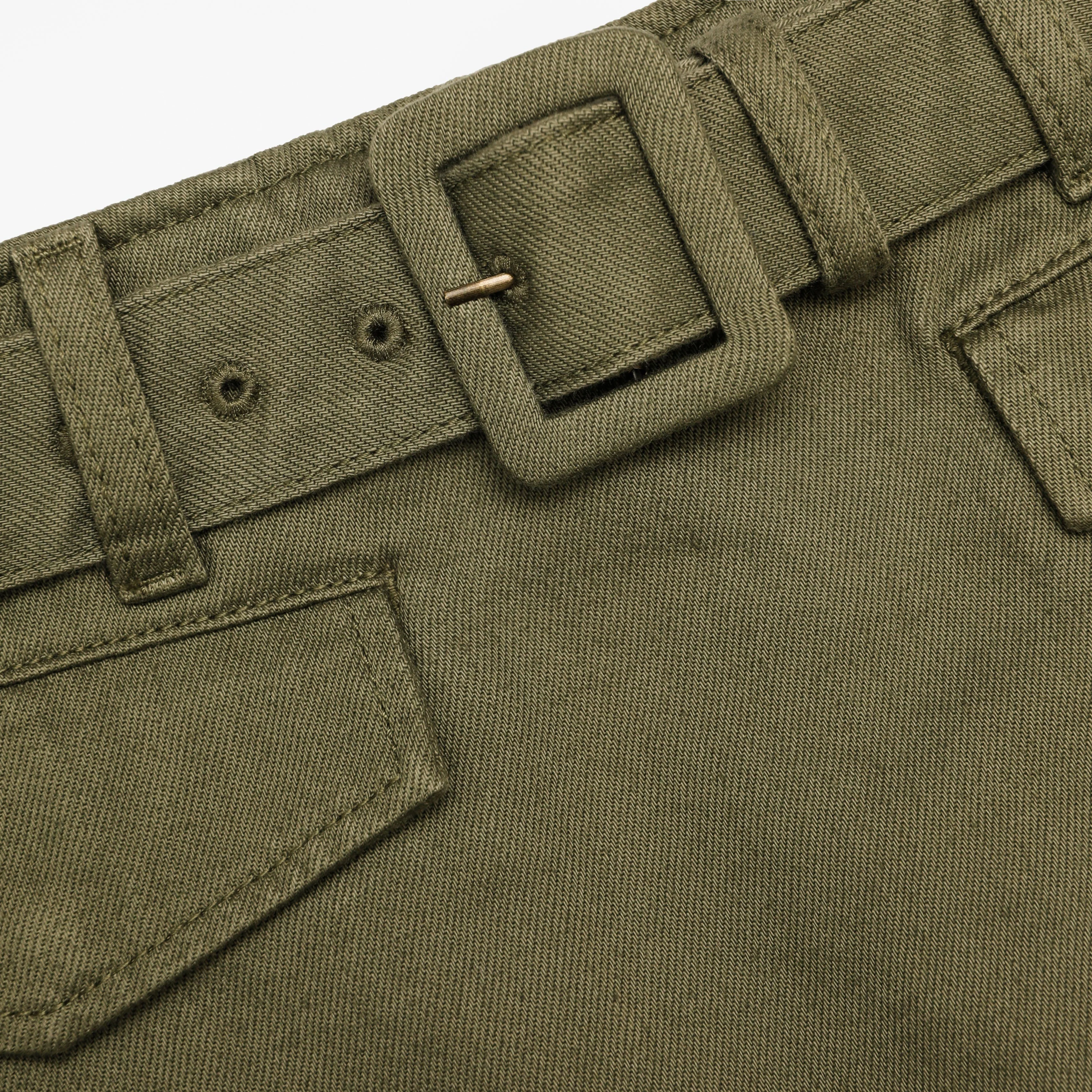 Khaki Denim Utility Skort - Image 5
