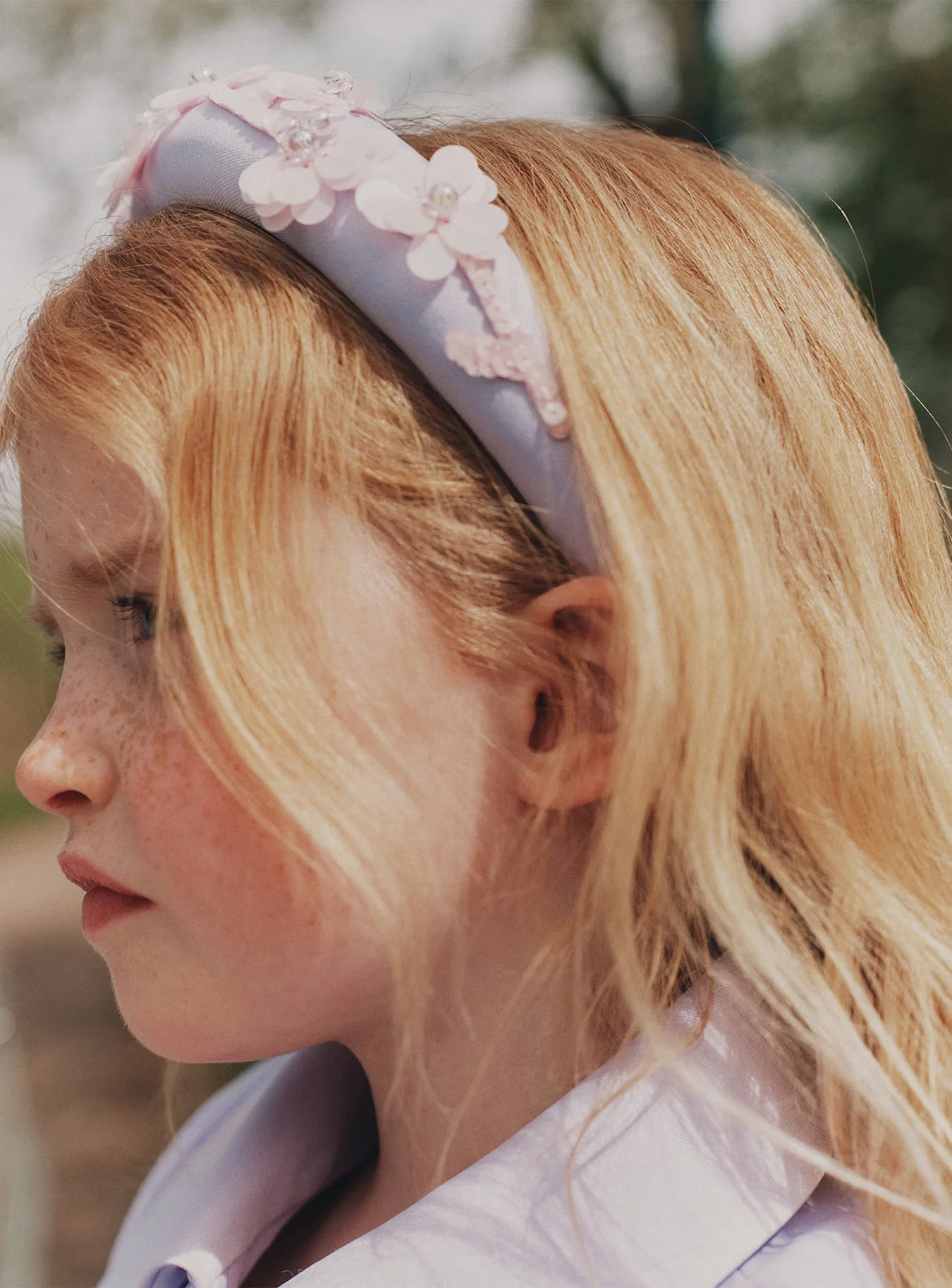 Lilac Flower Sequin Headband - Image 3