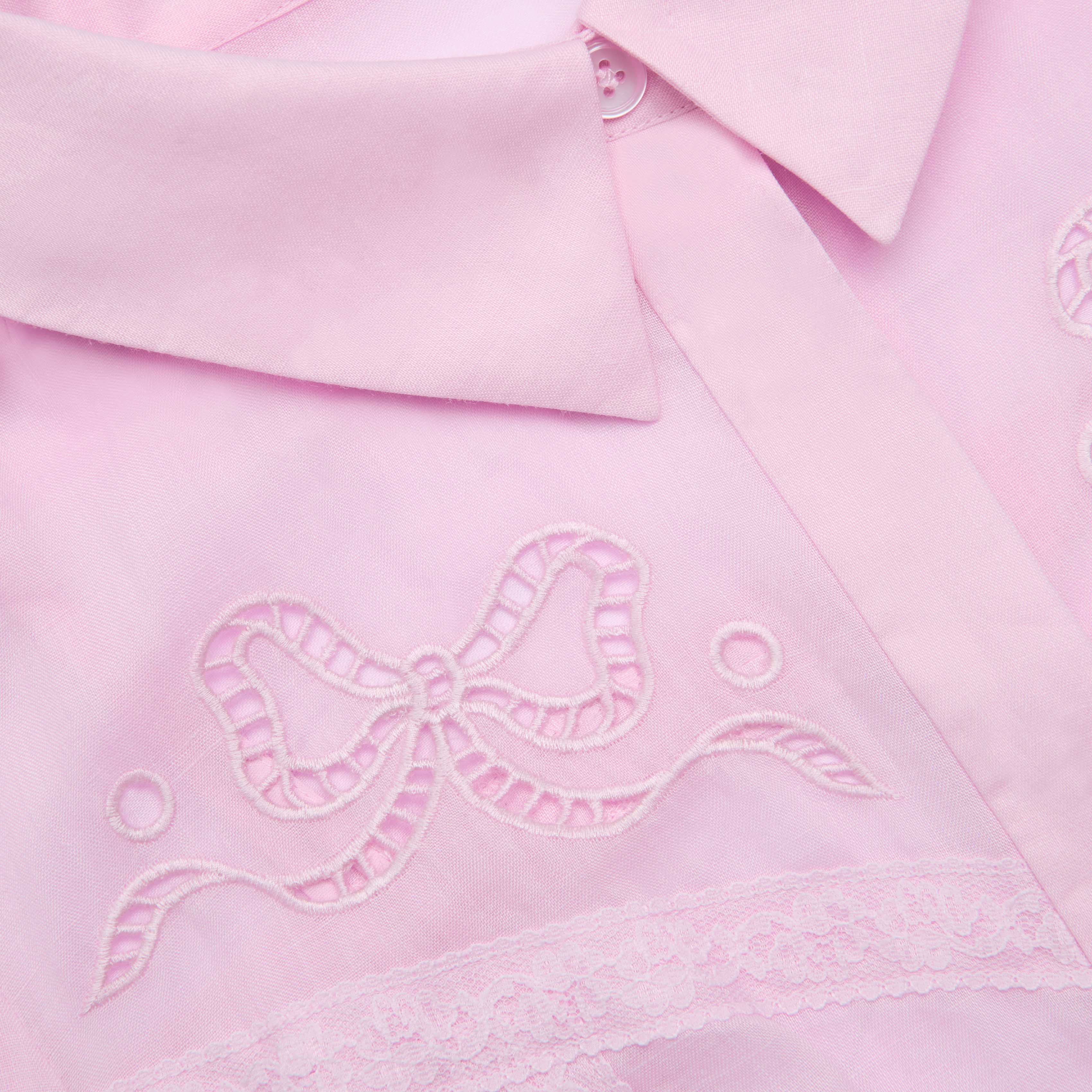 Pink Embroidered Midi Dress - Image 6