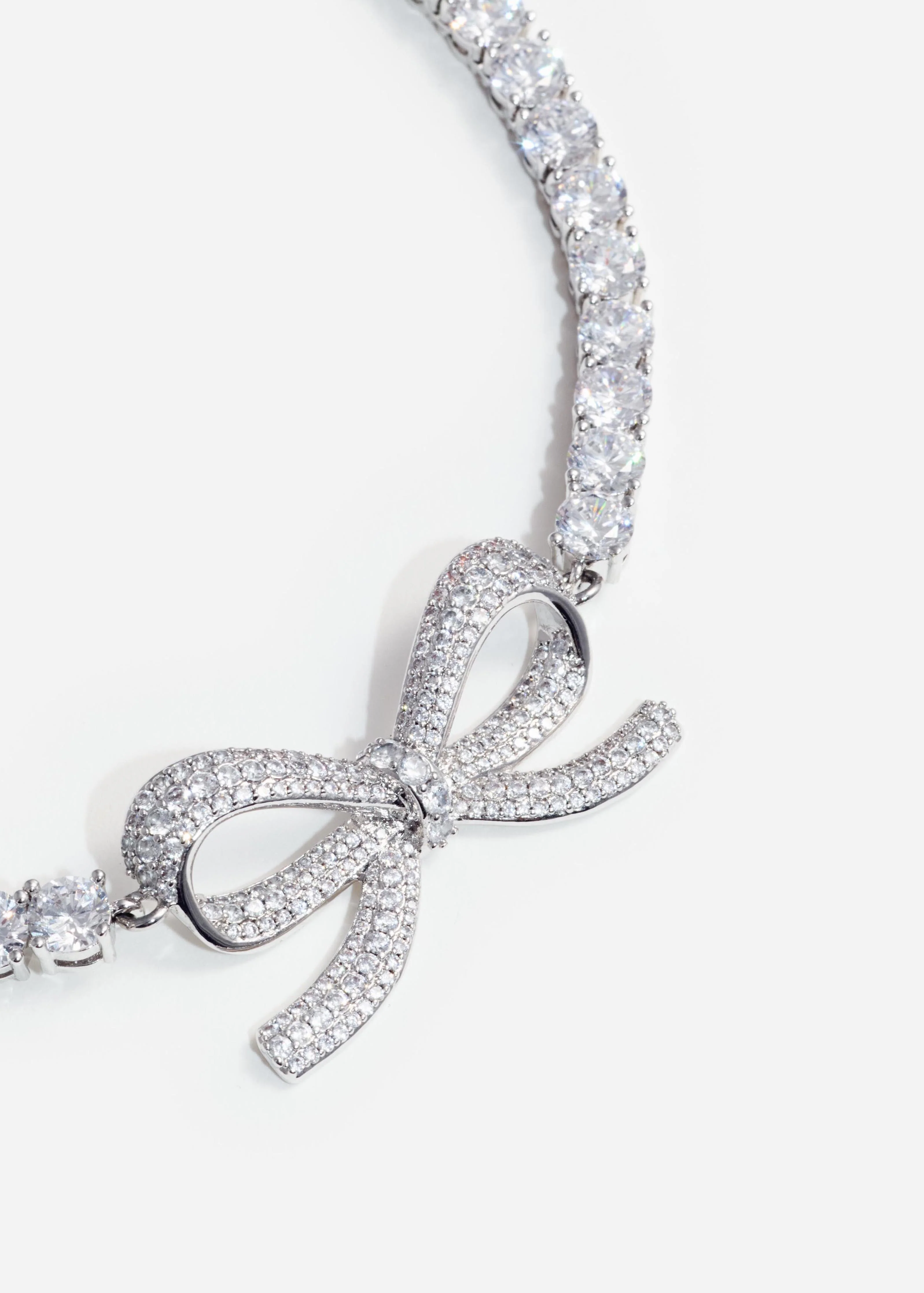 Diamante Bow Tennis Choker - Image 3