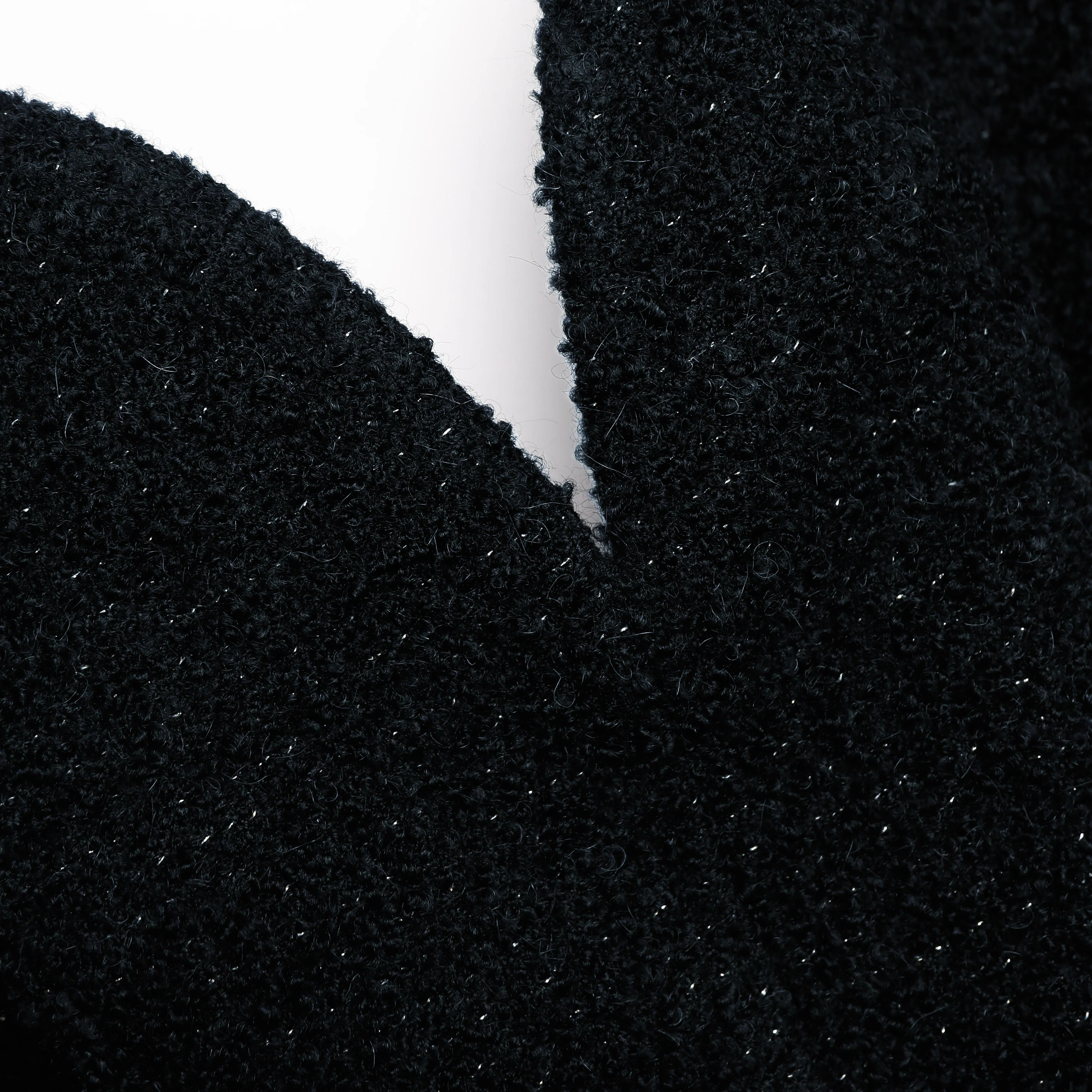 Black Boucle Midi Dress - Image 5