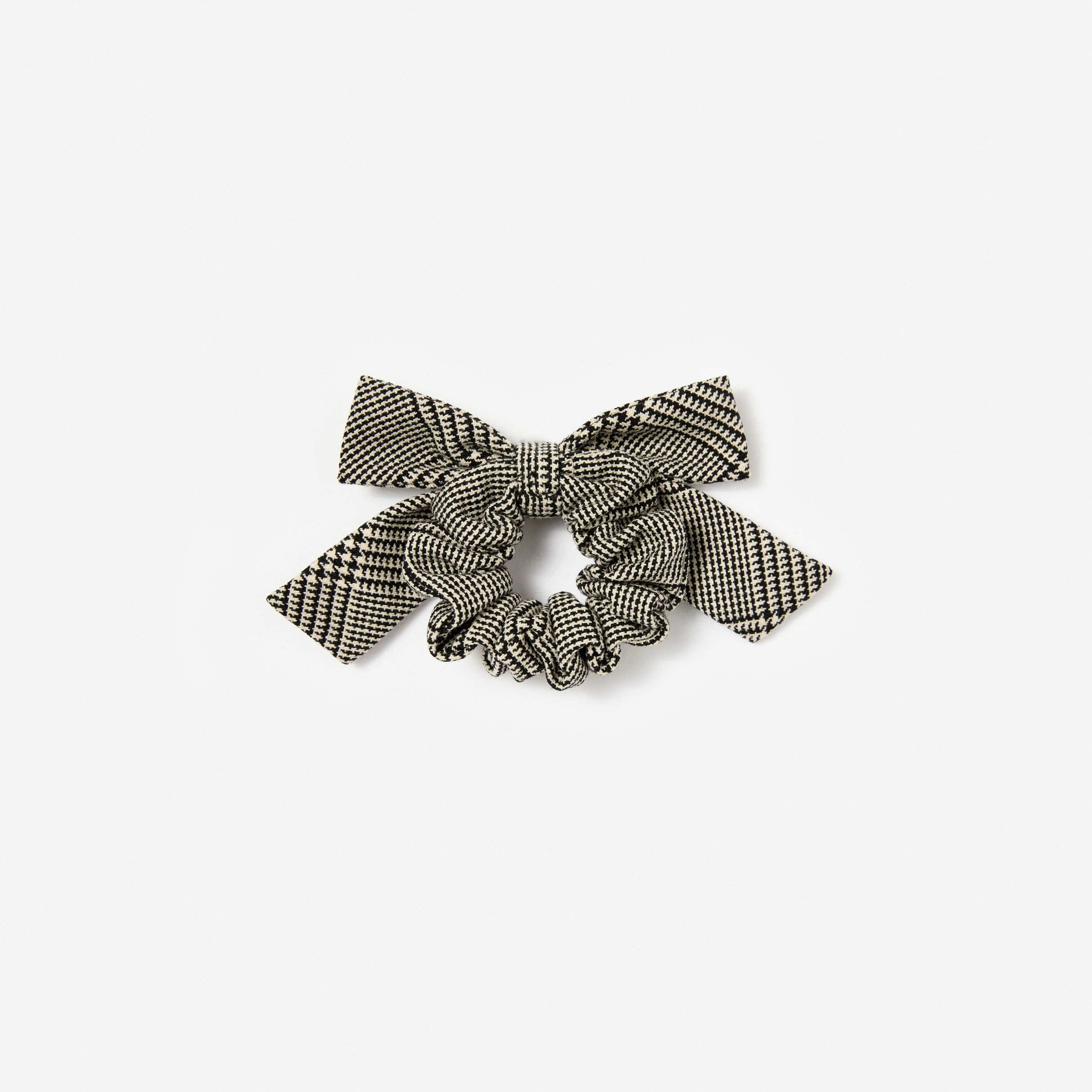 Black Check Hair Bow - Image 2