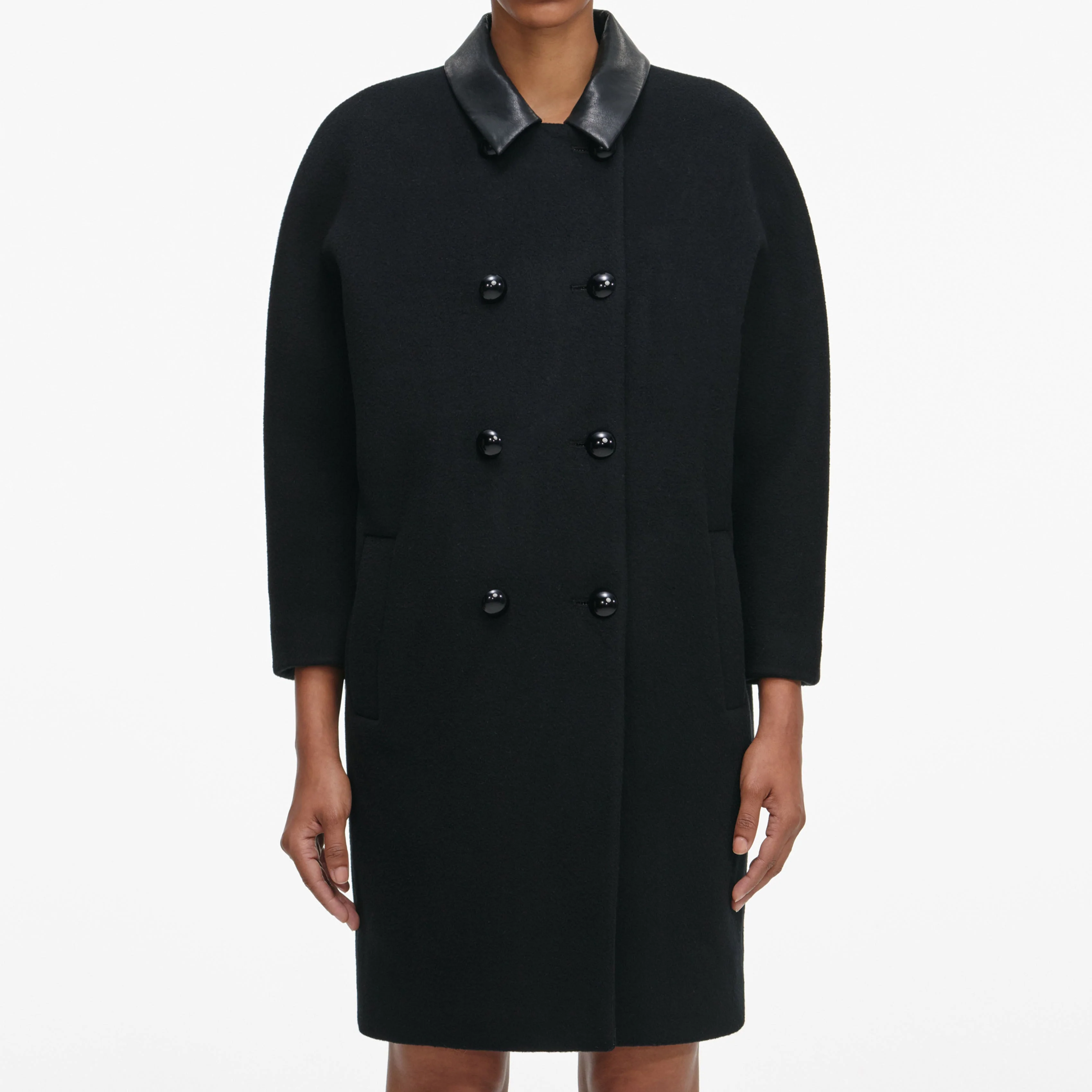 Black Double Breasted Coat - Image 4