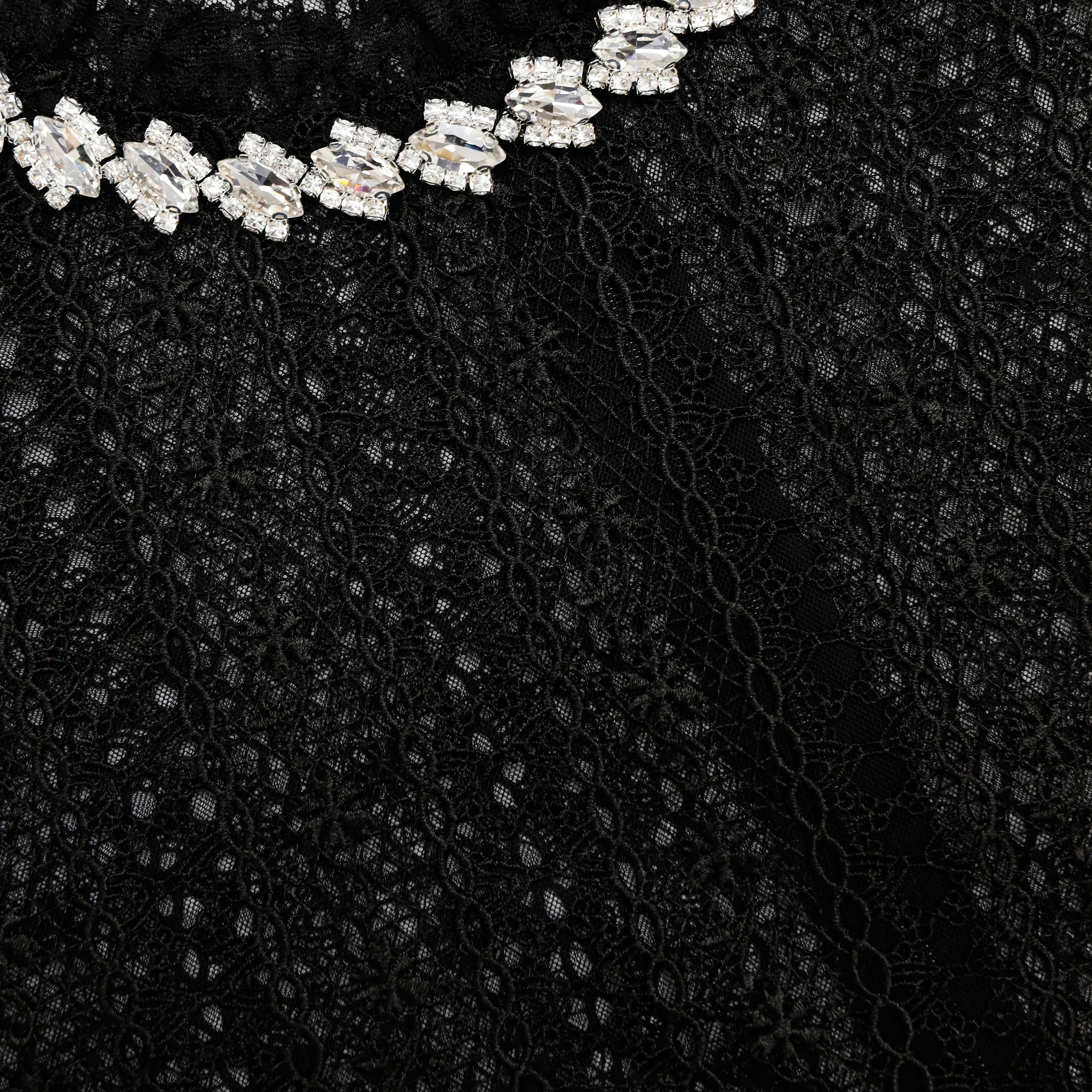 Black Organza Lace Top - Image 5