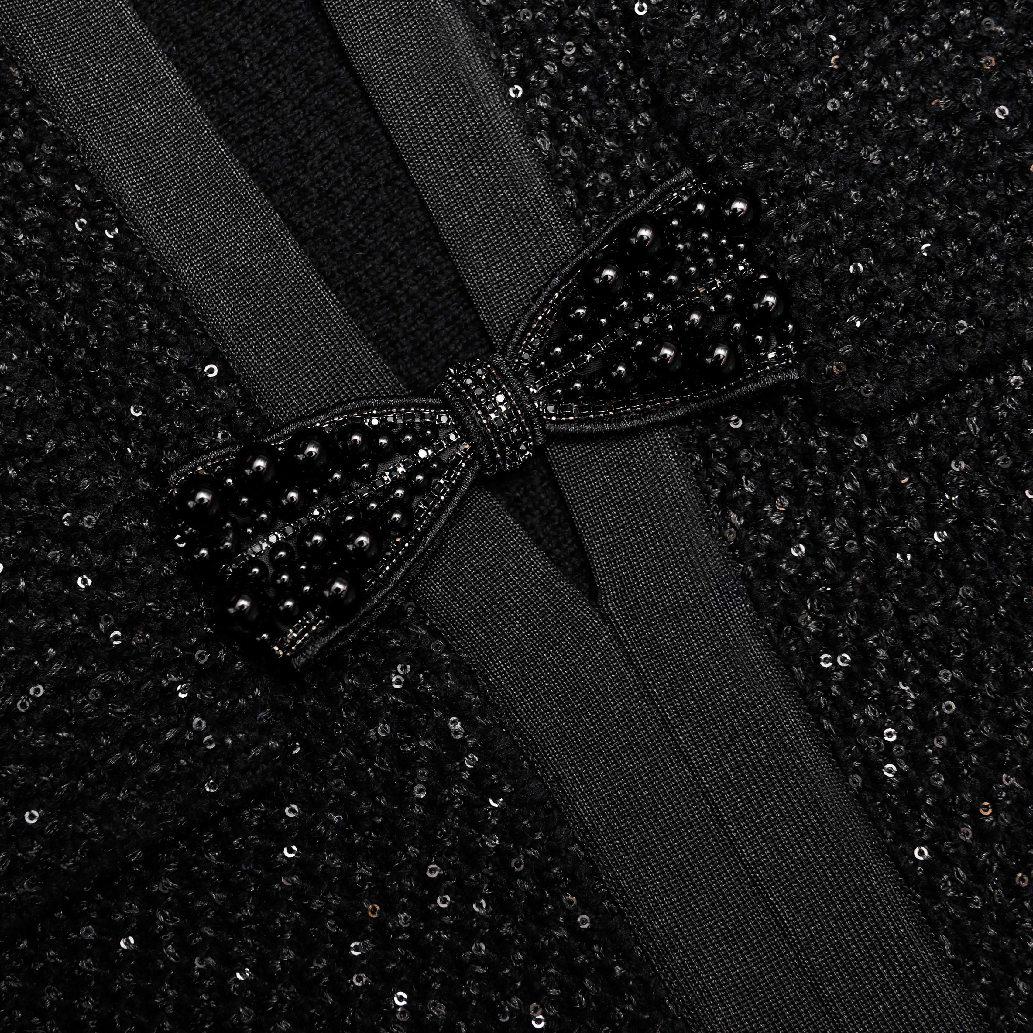 Black Sequin Knit Top - Image 5