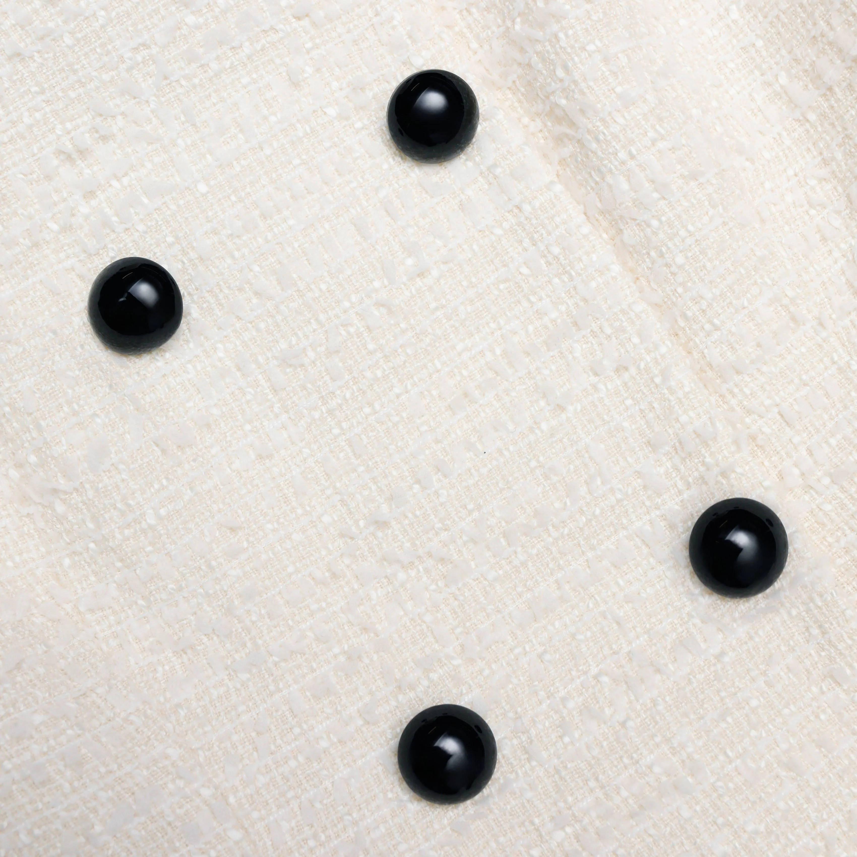 Cream Boucle Taffeta Maxi Dress - Image 5