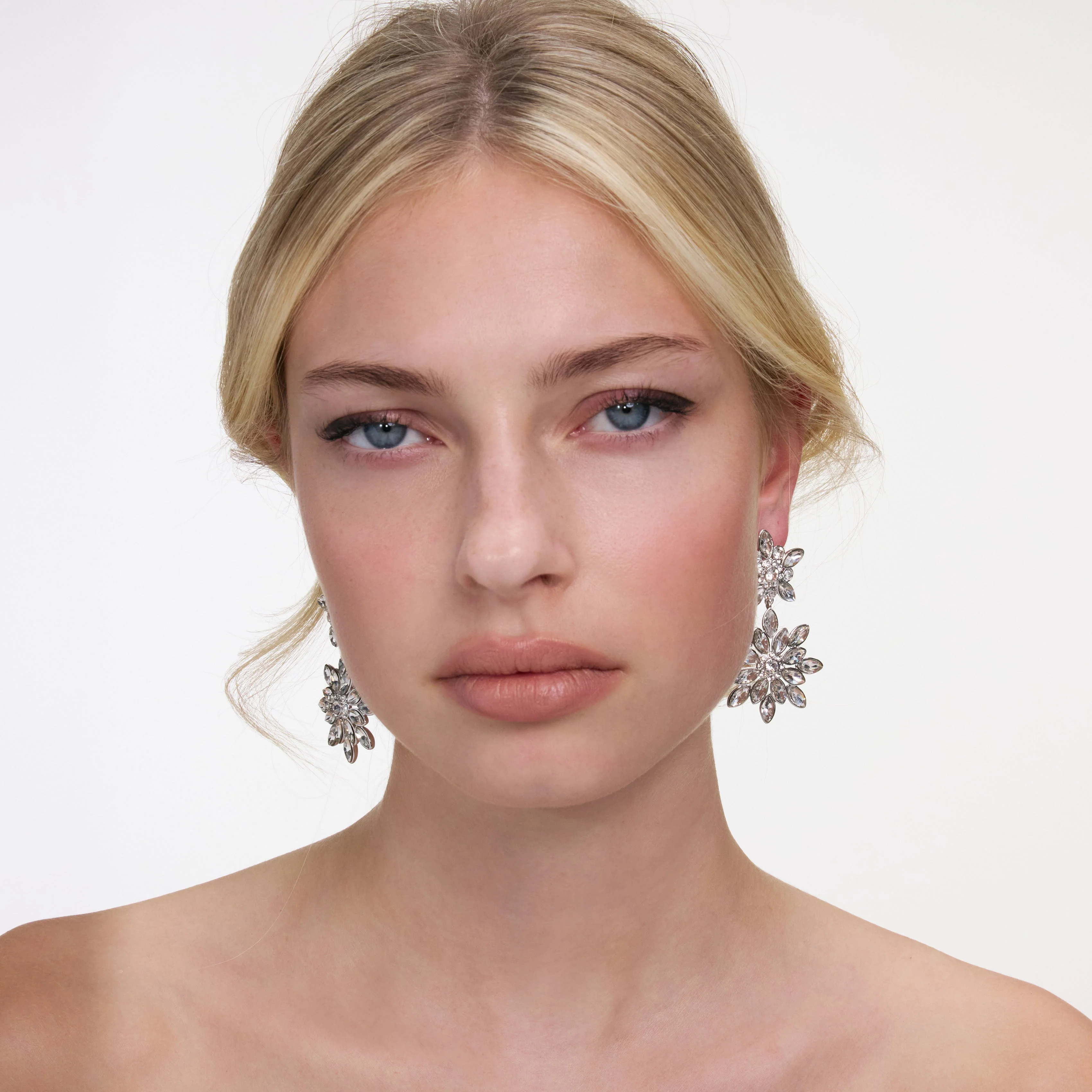 Crystal Tiered Earrings - Image 2