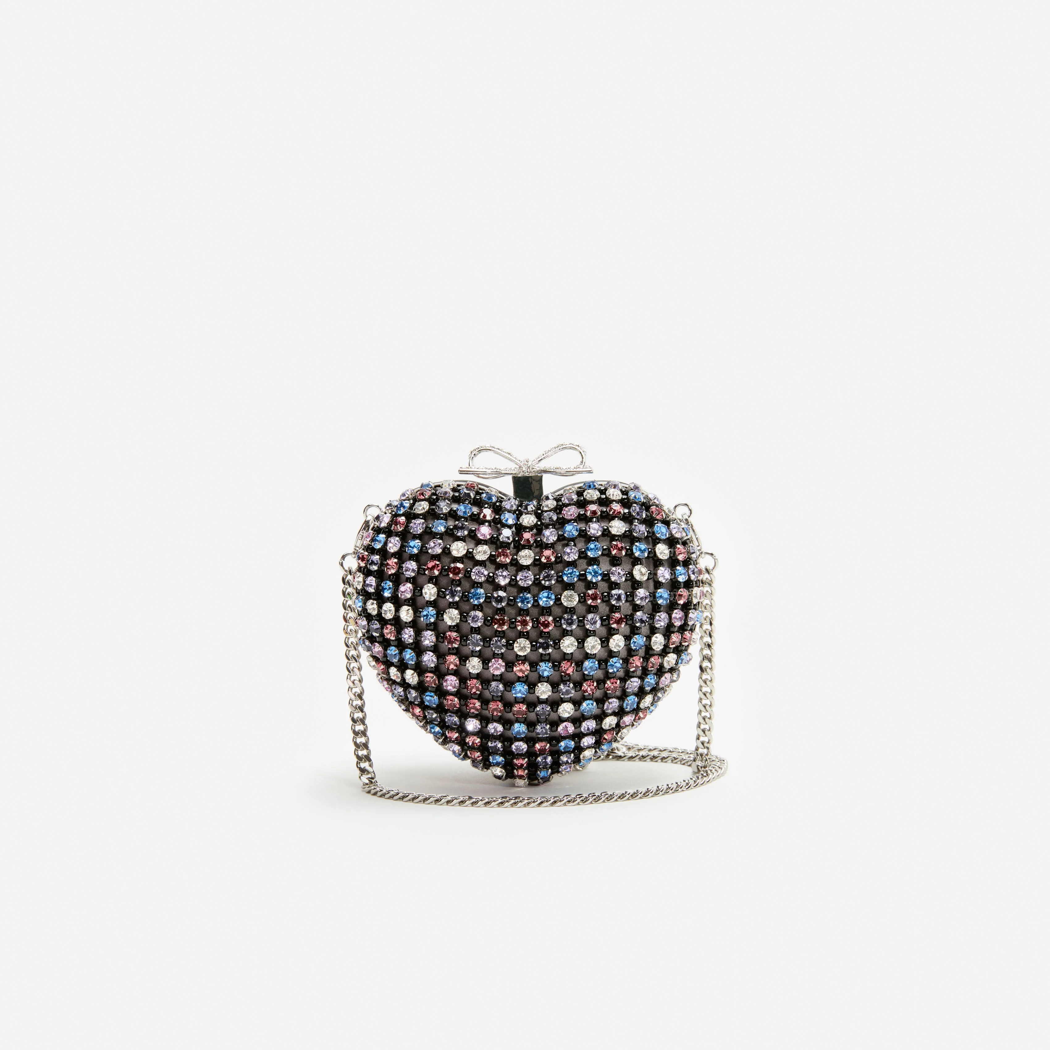 Multi Crystal Heart Clutch - Image 4
