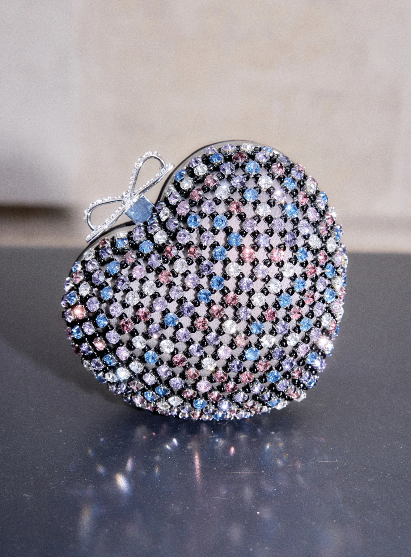 Multi Crystal Heart Clutch - Image 6