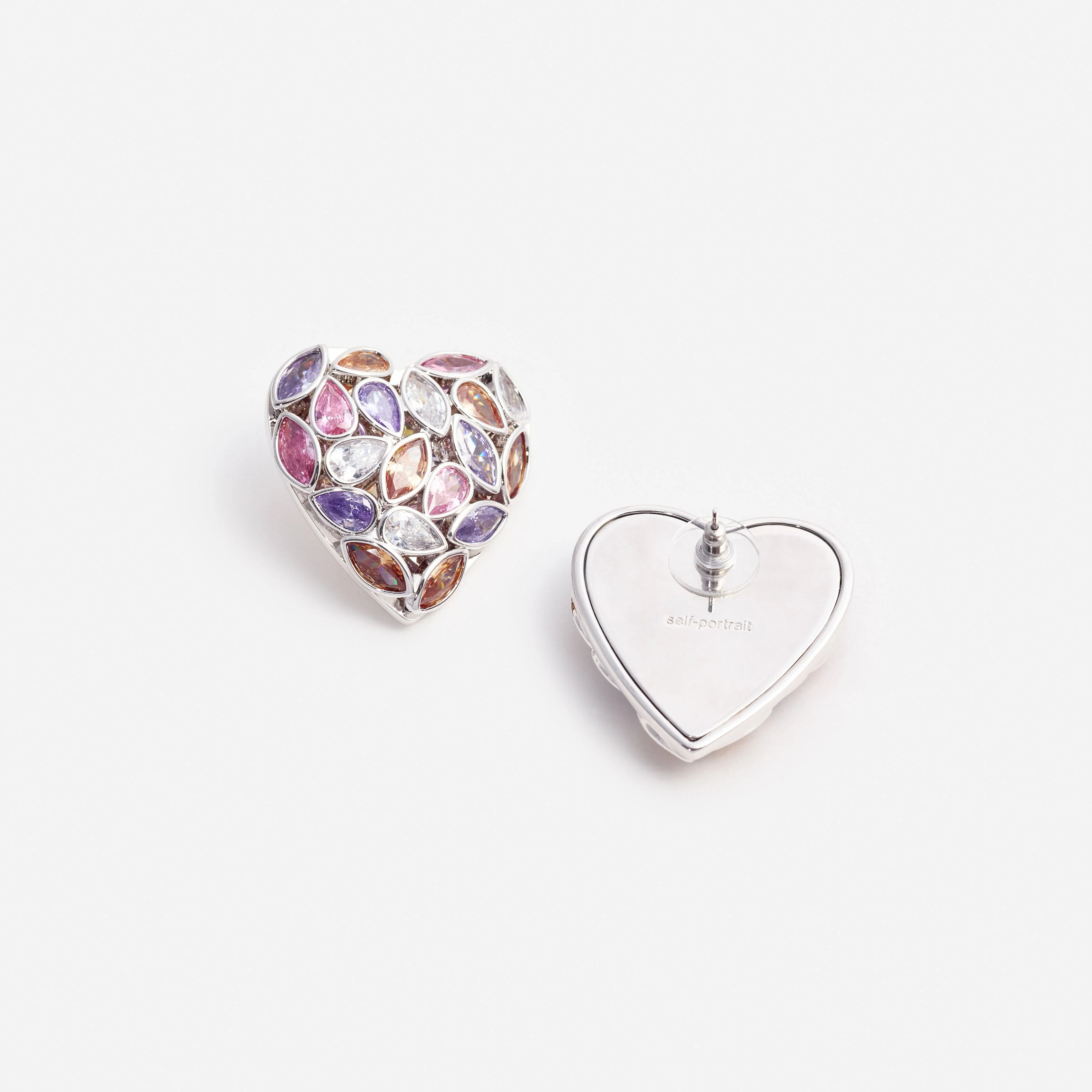 Multi Embellished Heart Earrings - Image 3