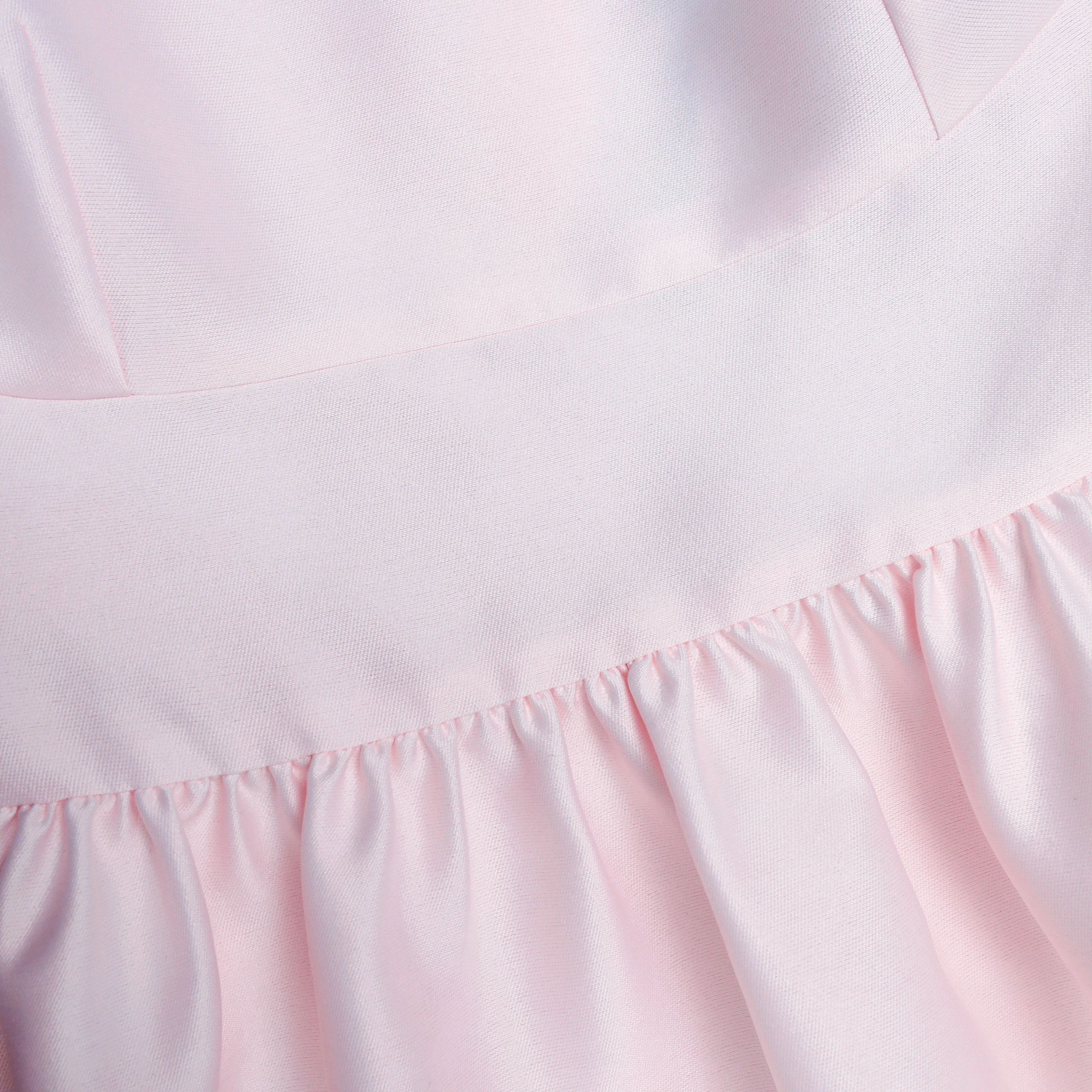 Pink Taffeta Midi Dress - Image 5