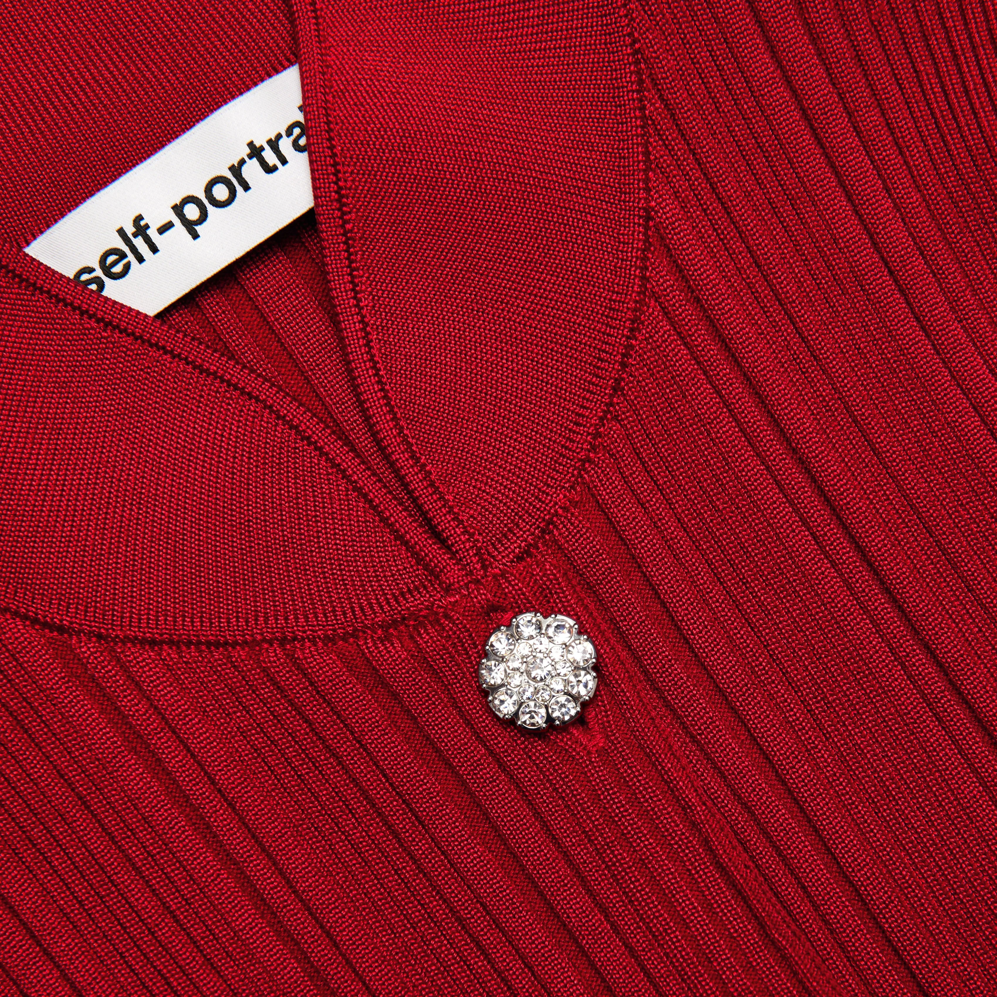 Red Viscose Cardigan - Image 5