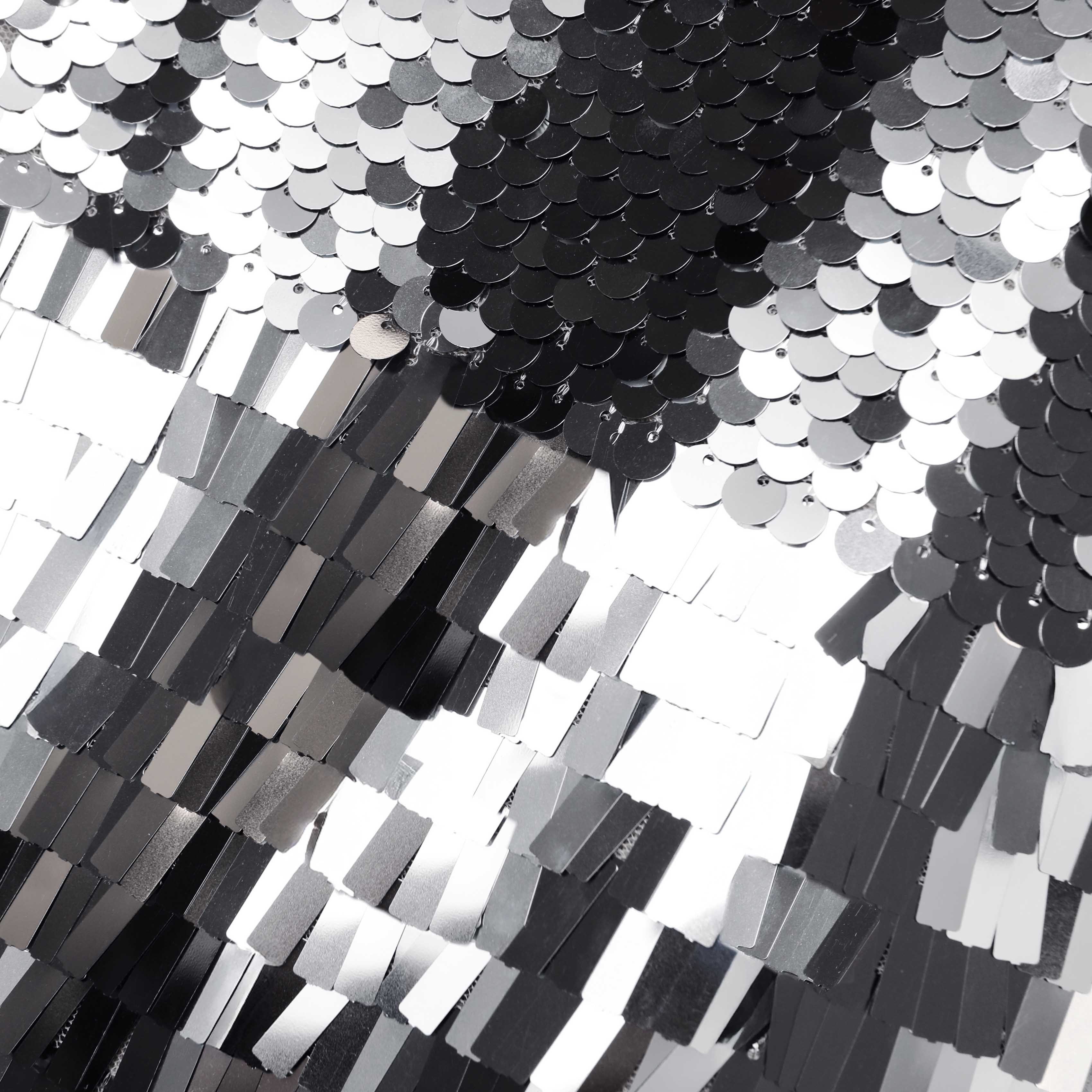 Silver Gradient Sequin Midi Dress - Image 5