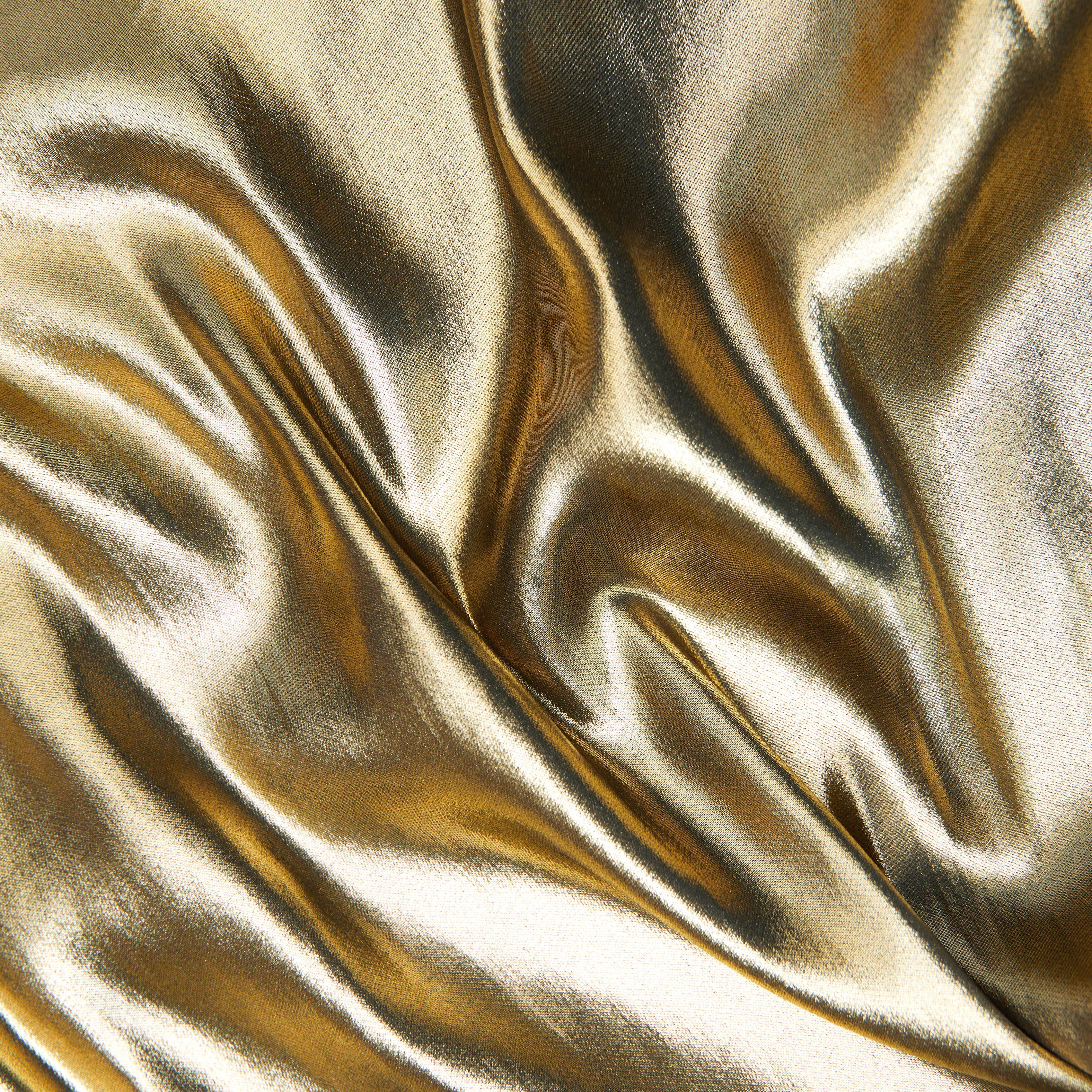 Gold Metallic Strappy Maxi Dress - Image 5