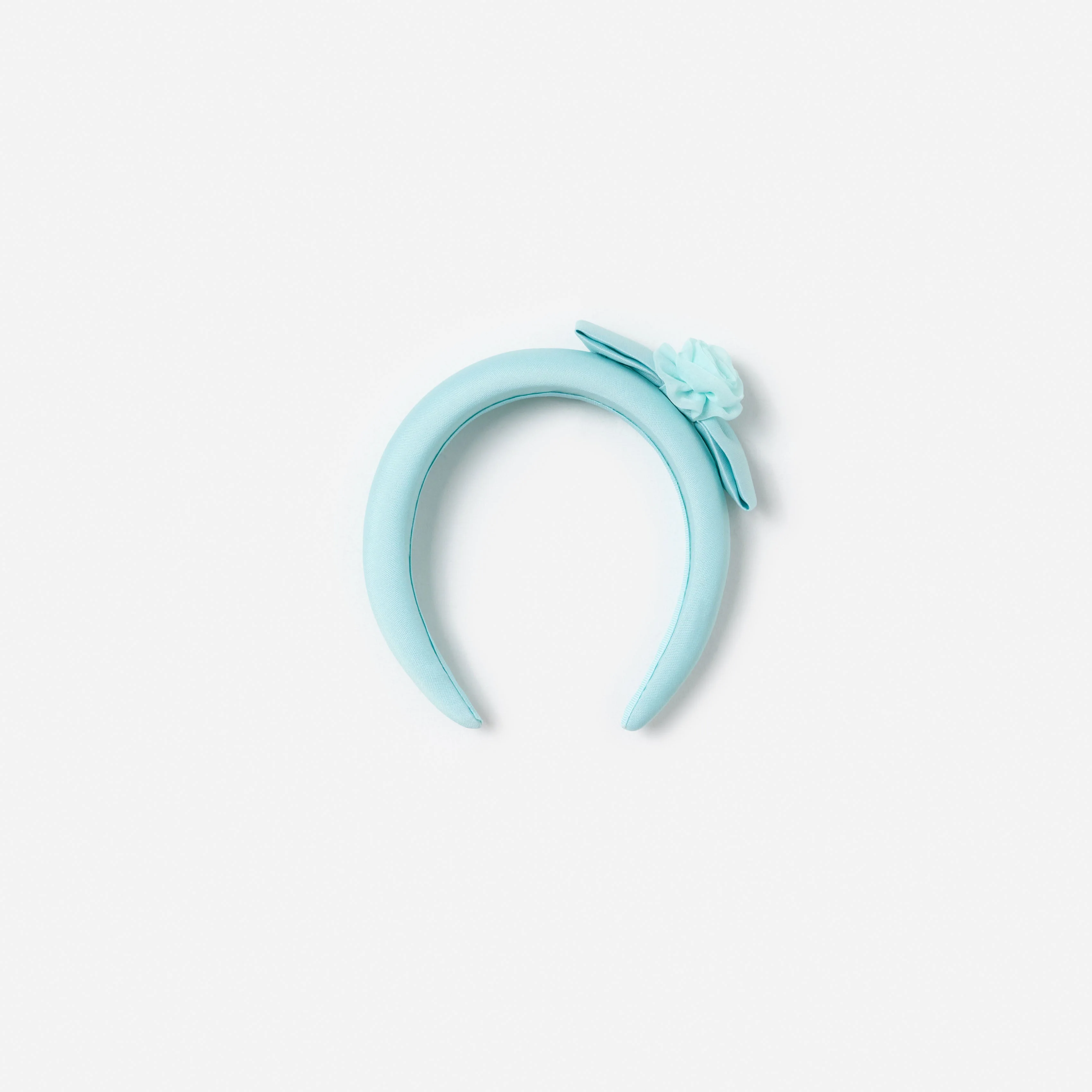Aqua Flower Bow Headband - Image 2