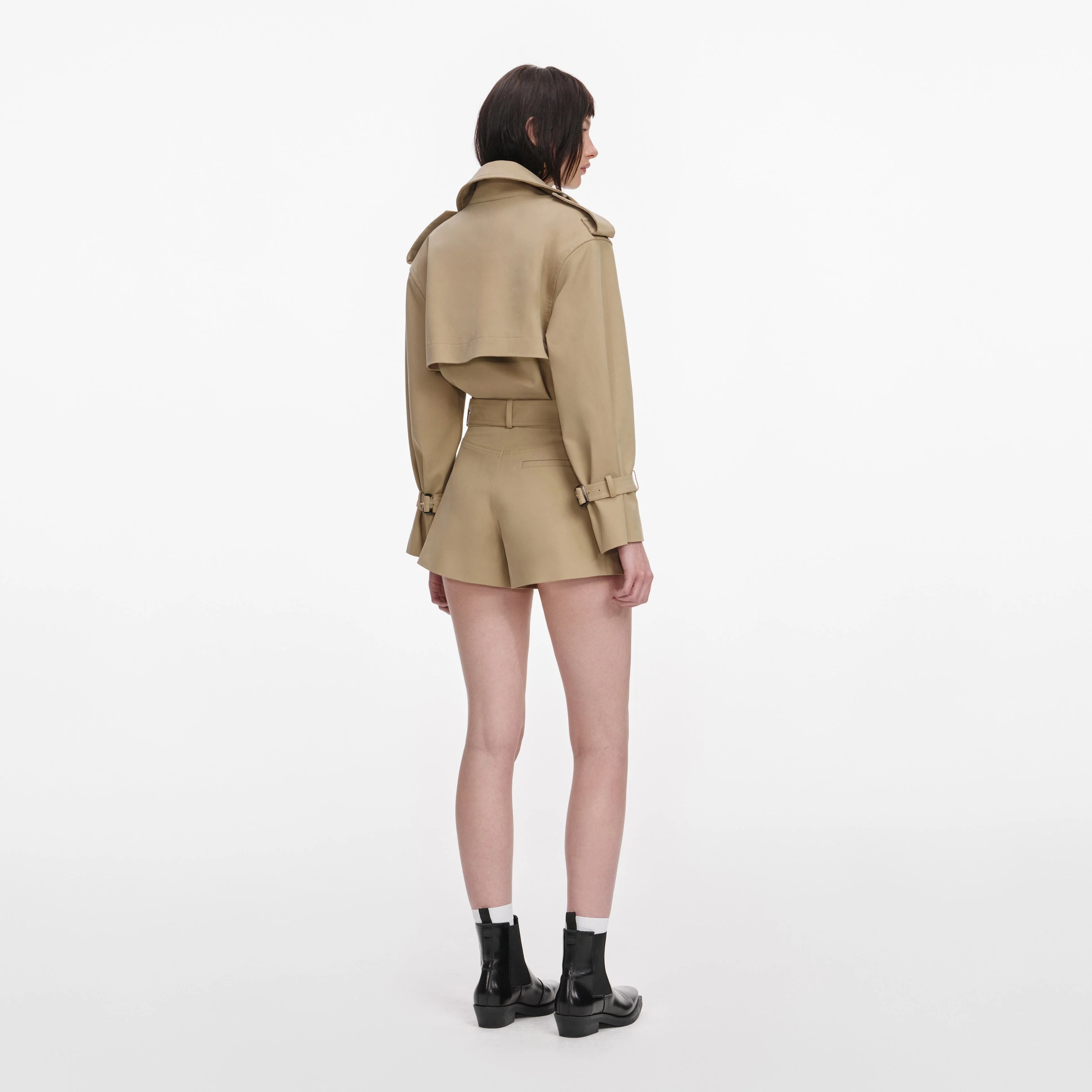 Beige Cotton Playsuit - Image 3