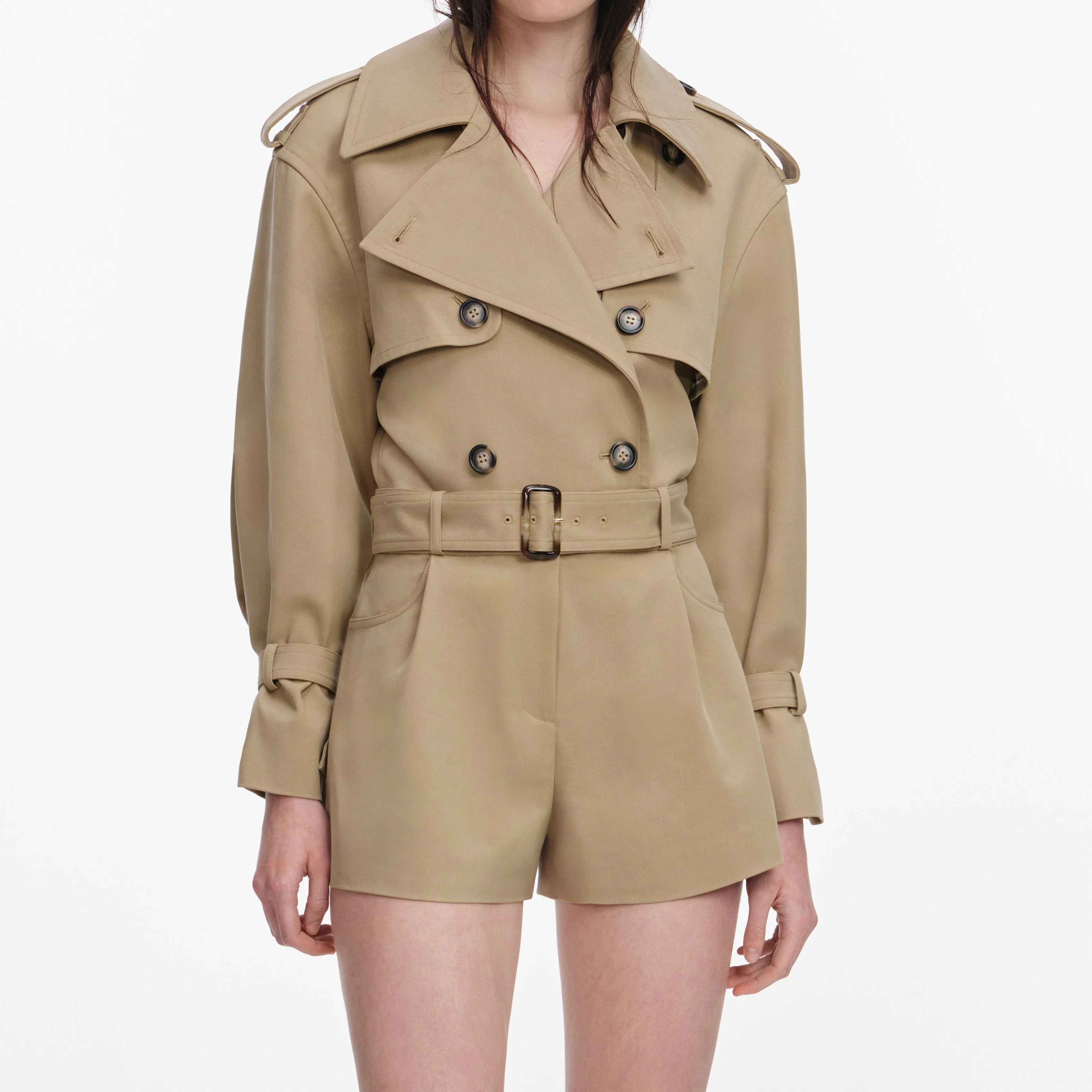 Beige Cotton Playsuit - Image 4