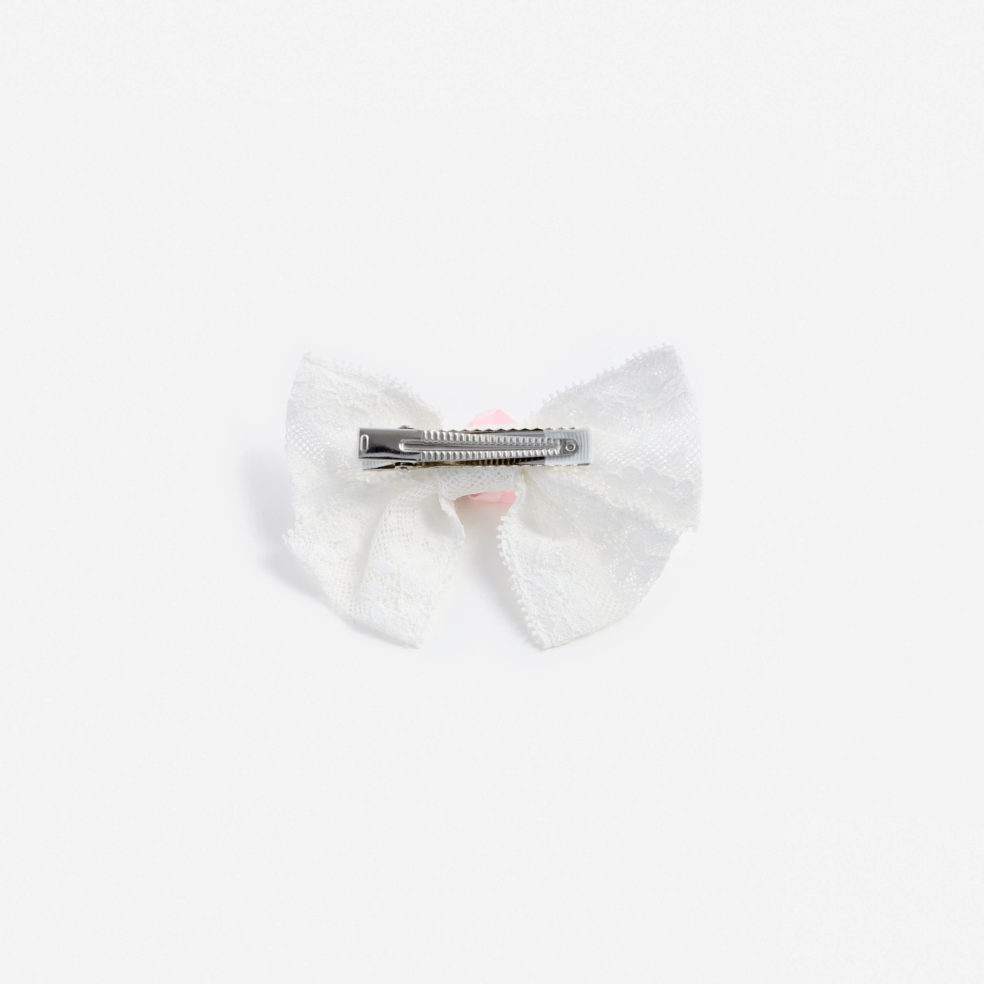 Cream Large Lace Bow Hair Clip - Image 2