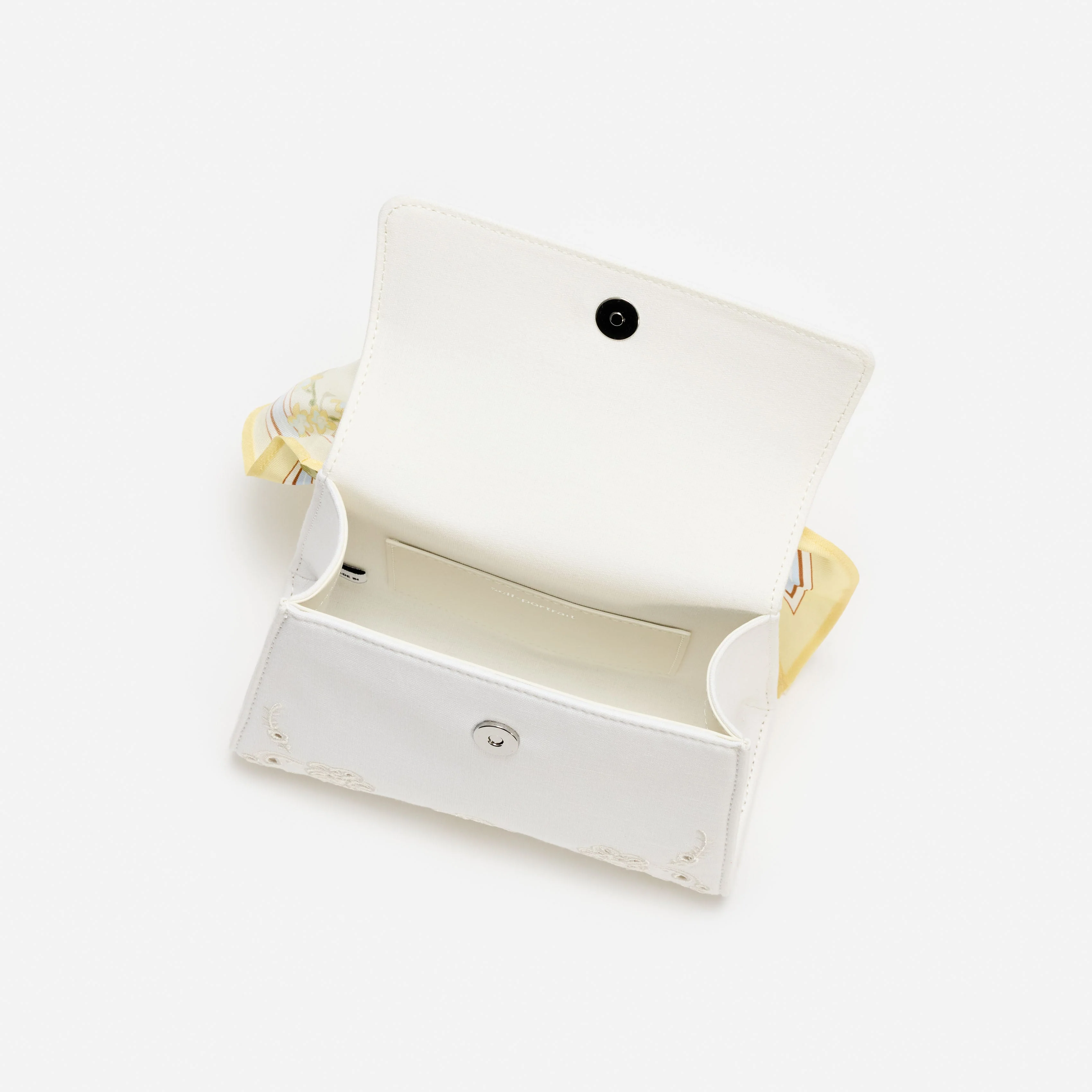 Cream Linen Yellow Floral Mini Bag - Image 5