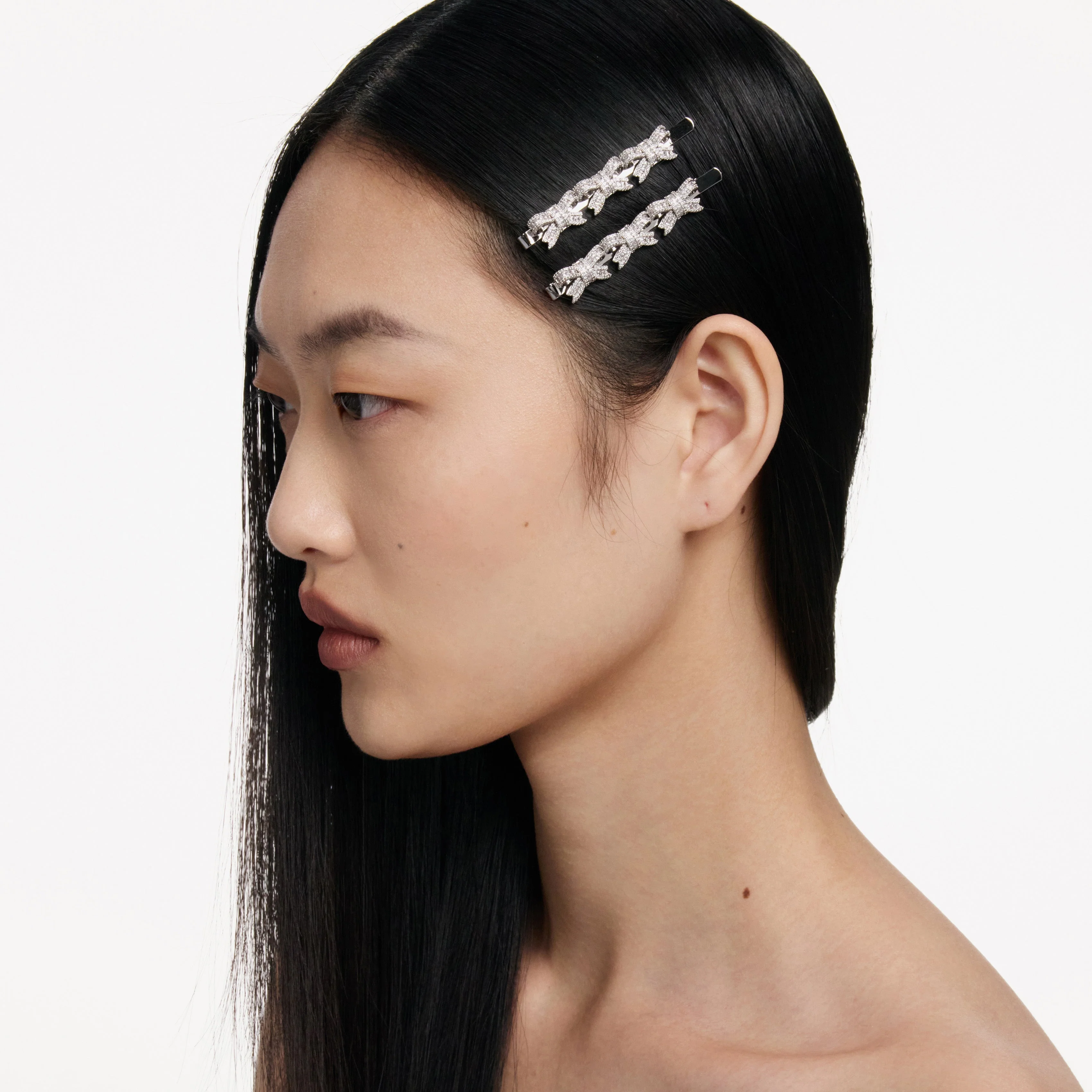 Crystal Bow Hair Slides - Image 2