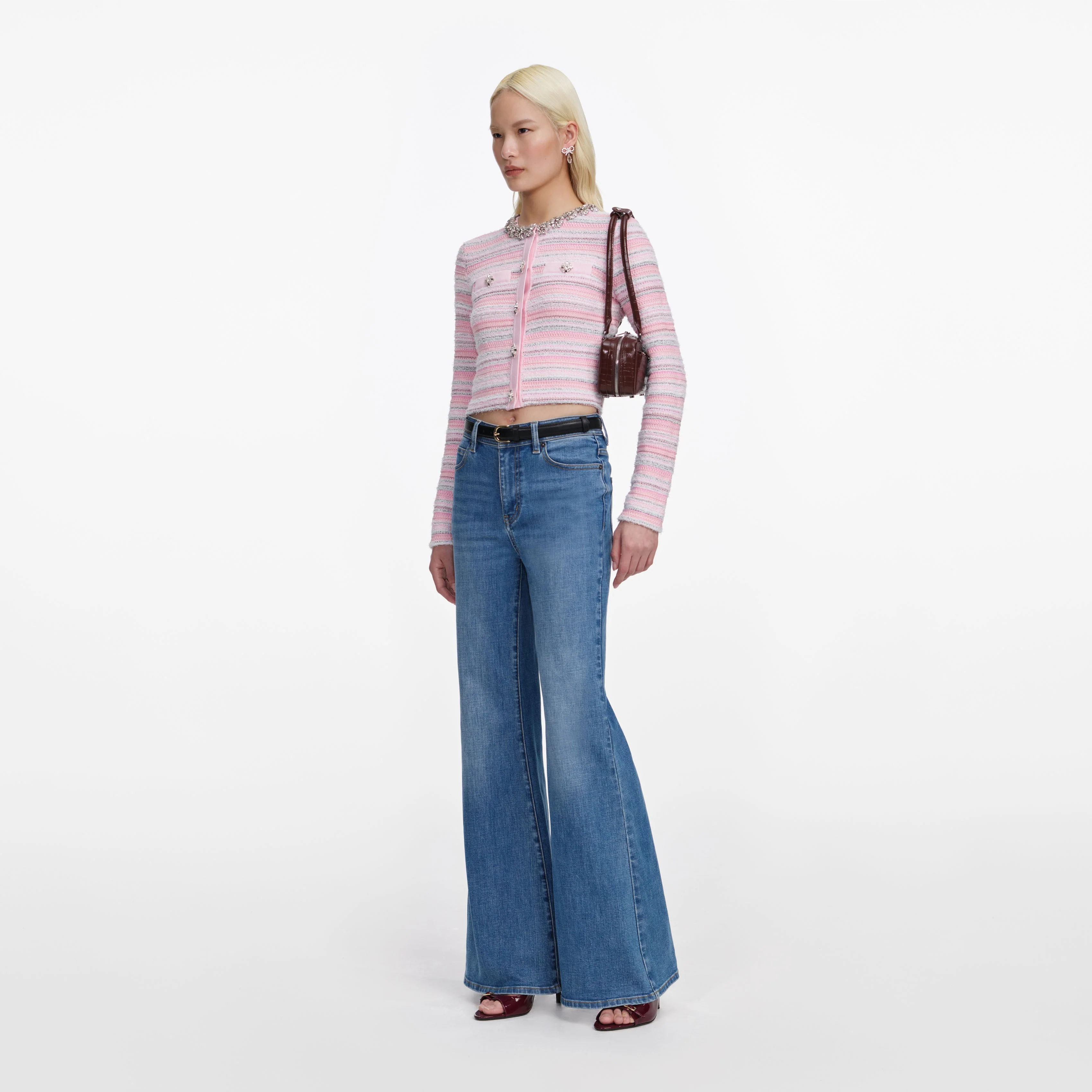 Mid Blue Flared Jeans - Image 2