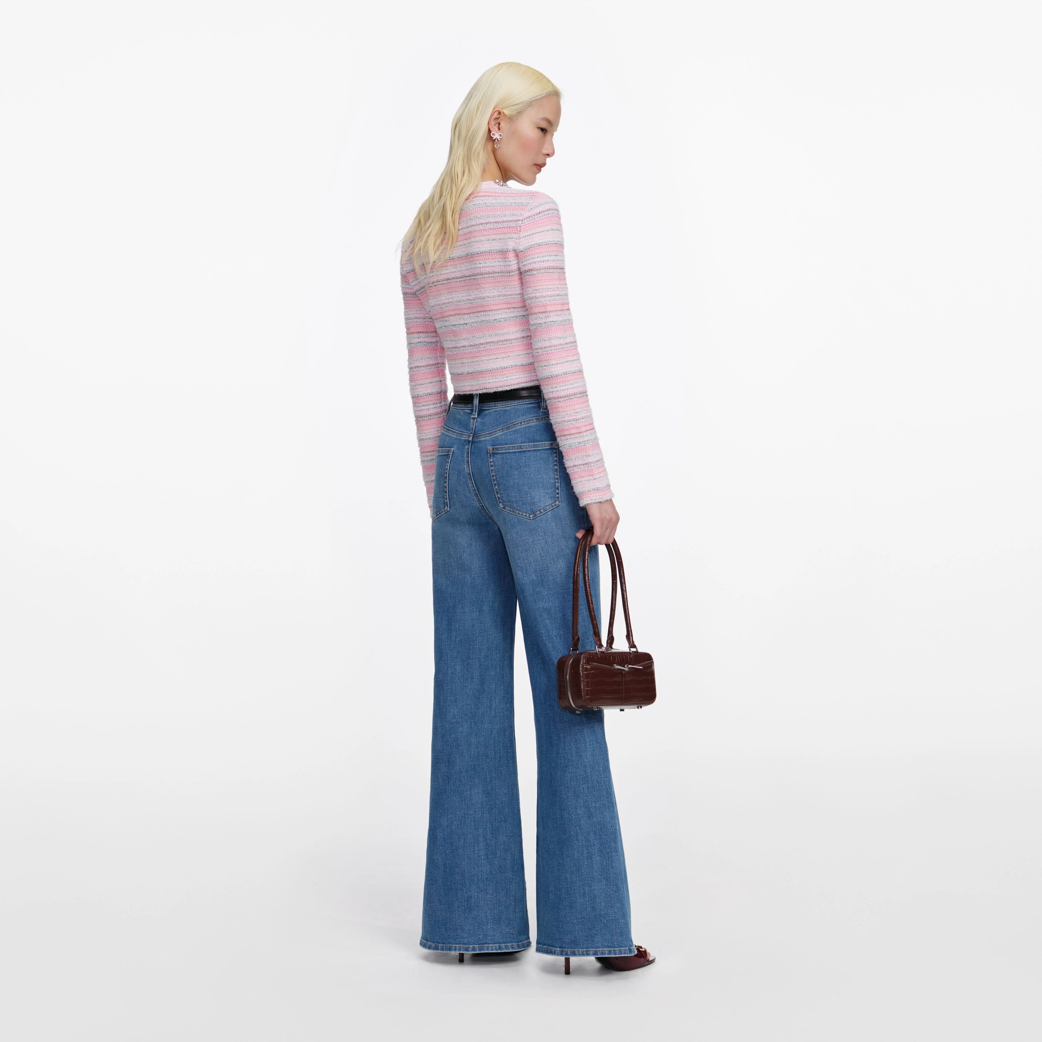 Mid Blue Flared Jeans - Image 3