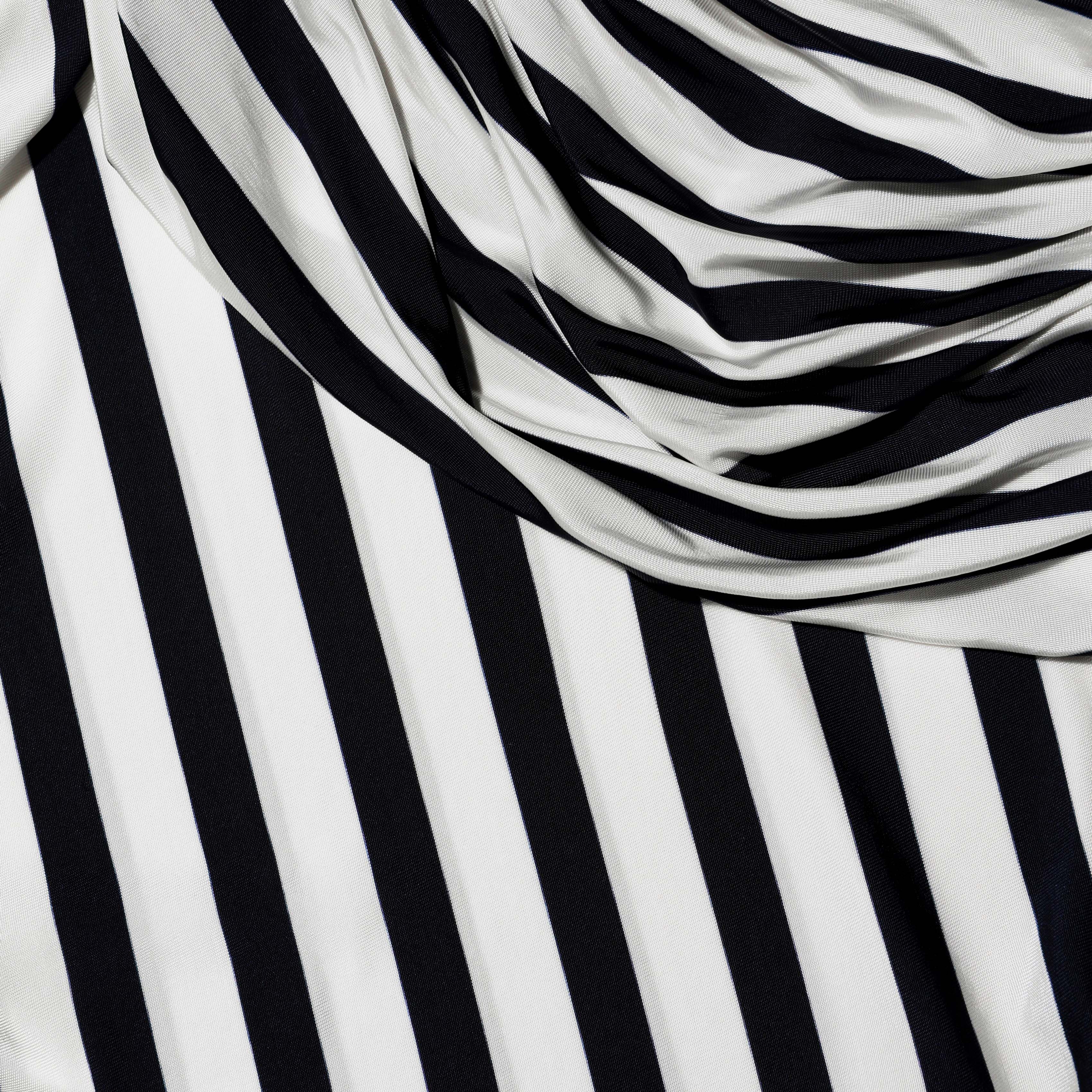 Navy Stripe Jersey Maxi Dress - Image 5
