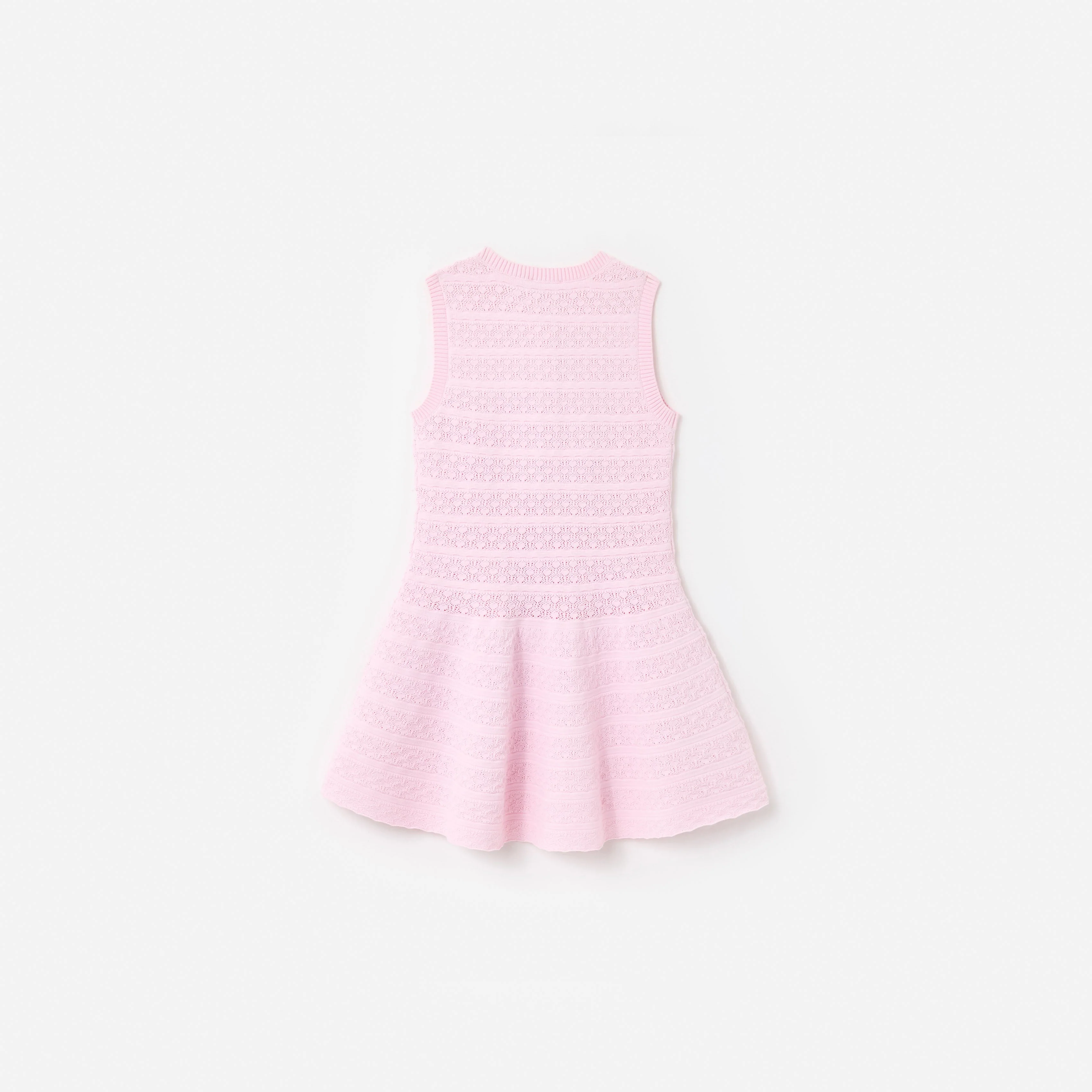 Pink Lace Bow Knit Dress - Image 2
