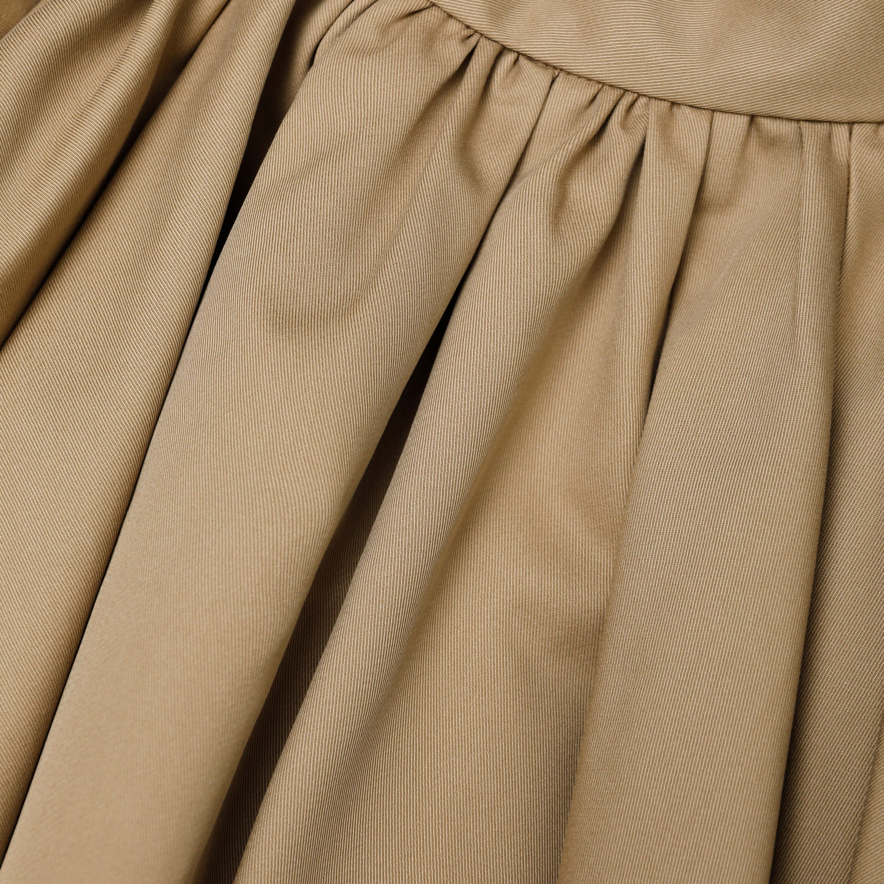 Tan Cotton Mini Skirt - Image 5